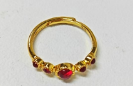 Gold Ruby Multi-Stone Ring | Passion & Protection Symbol | Elegant Jewelry