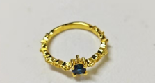 Vintage Blue Gemstone Ring for Women – Elegant Royal Style Gift for Anniversary & Special Occasions