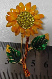 Sunflower Brooch Bright Blossom Pin Summer Romantic Gift