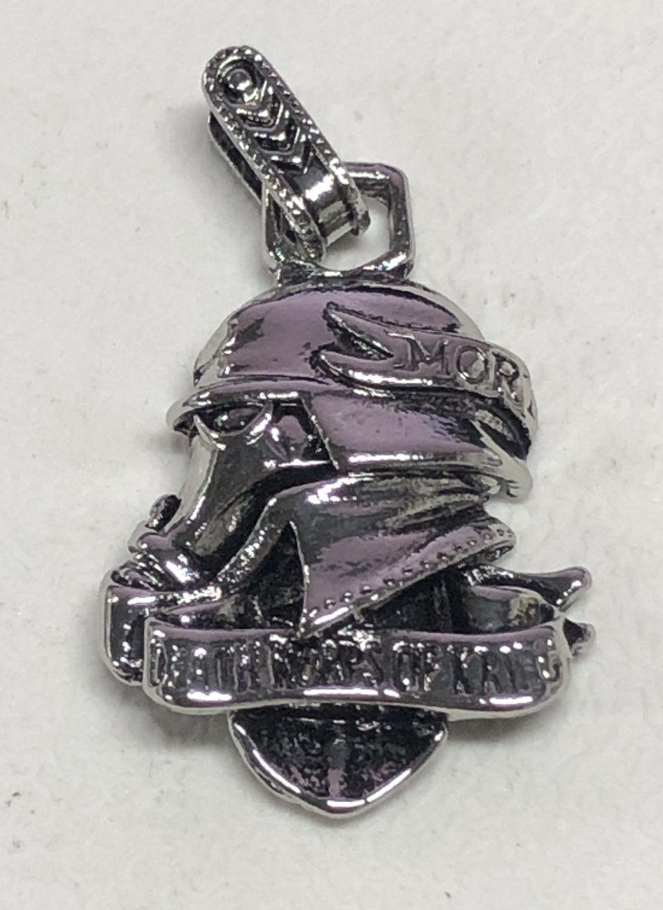 Tactical Helmet Warrior Pendant Necklace | Gothic Alloy Sculpted Jewelry | Military Style Unisex Necklace for Collectors & Fans