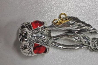 Gothic Red-Eyed Bunny Necklace, Fantasy Animal Totem Pendant, Spiritual Amulet Jewelry, Unique Gift for Dark Aesthetic and Holiday Wear