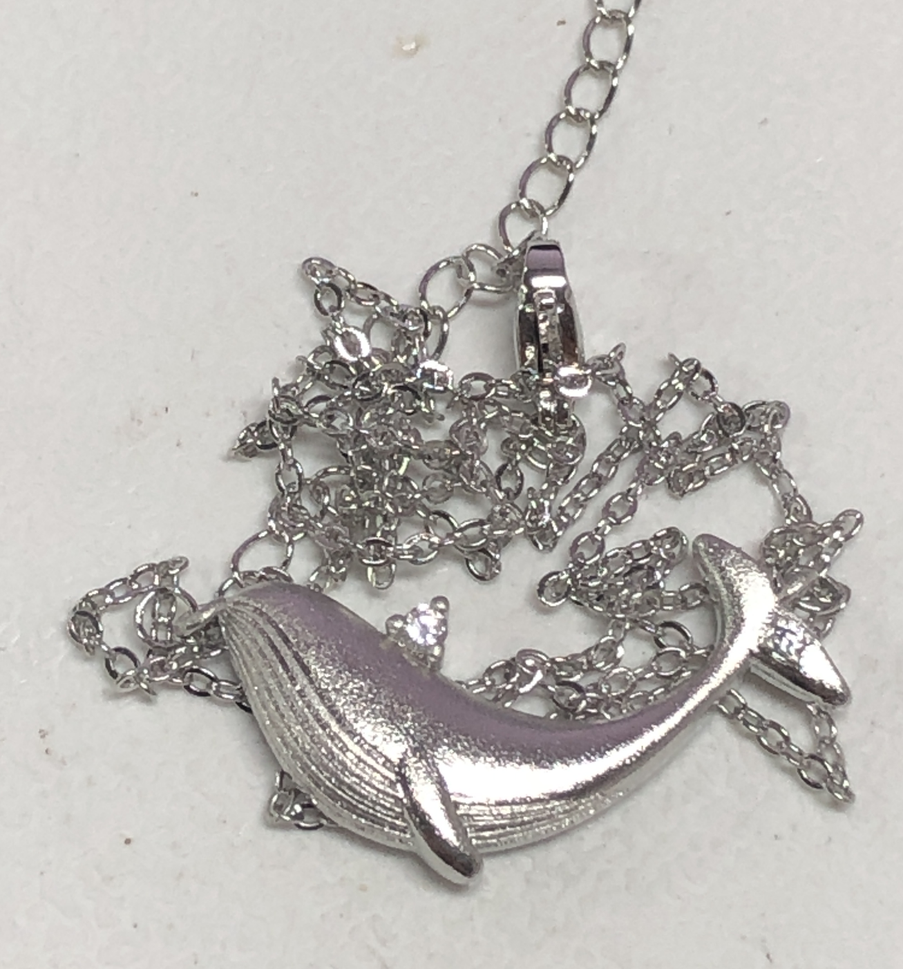Whale Pendant Necklace, Cute Animal Charm, Minimalist Choker Jewelry, Everyday Gift for Her, Whale Totem