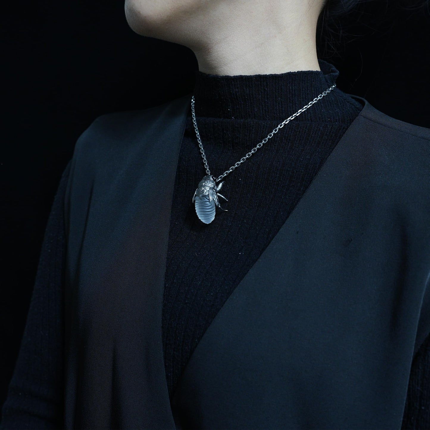 Cicada Pendant in 925 Sterling Silver | Spiritual Amulet of Transformation & Rebirth | Symbol of Courage & Renewal