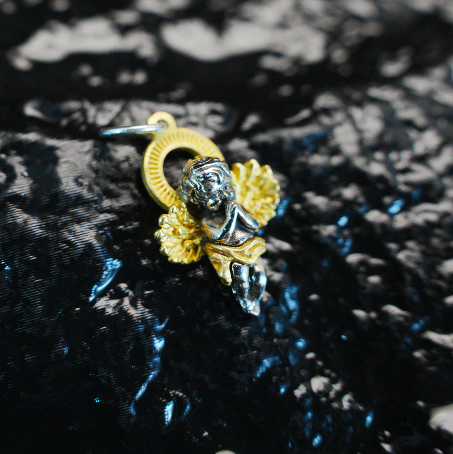 Schutzengel Anhänger, Vintage Betende Cherub Halskette, Gothic Engel Schmuck Charm