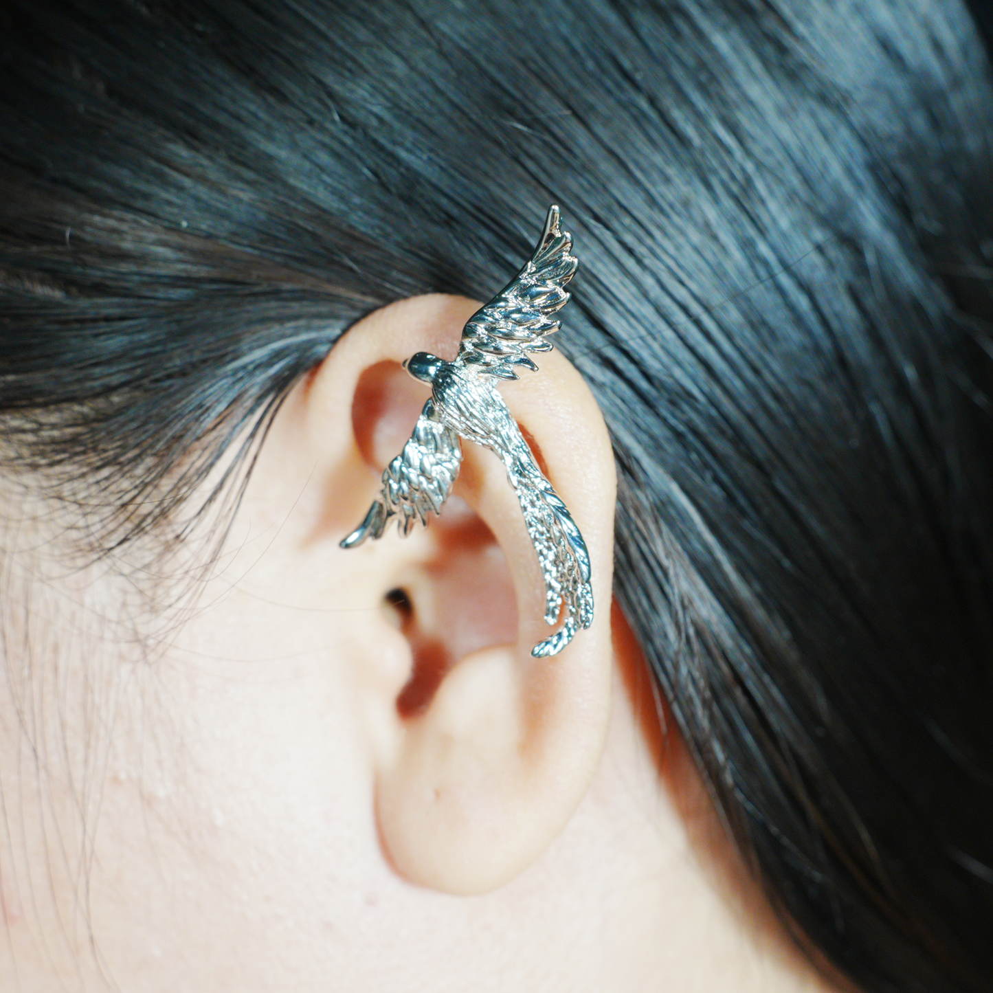 Soaring Bird Ohrmanschette Freiheit im Flug Eleganter Statement-Schmuck