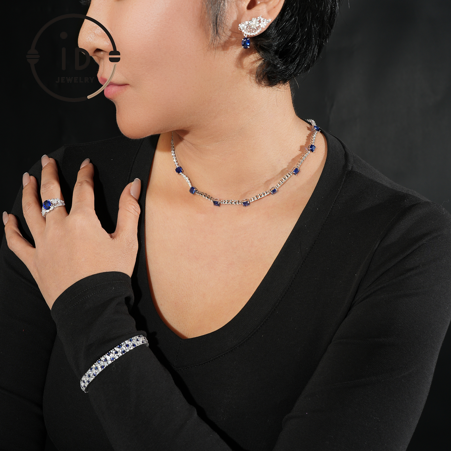 Sapphire and Diamond Bracelet, Luxury Jewelry for Special Occasions, Elegant Gift for Women
