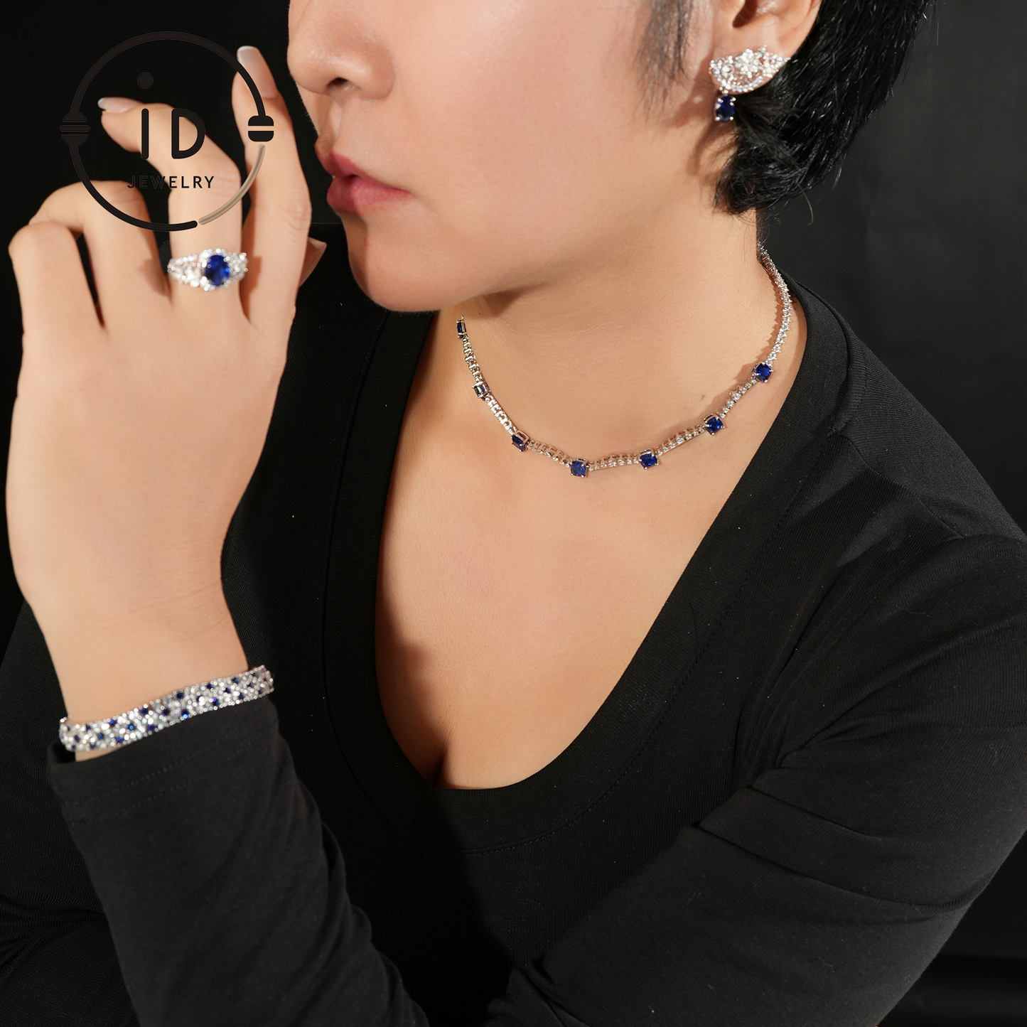 Sapphire and Diamond Bracelet, Luxury Jewelry for Special Occasions, Elegant Gift for Women
