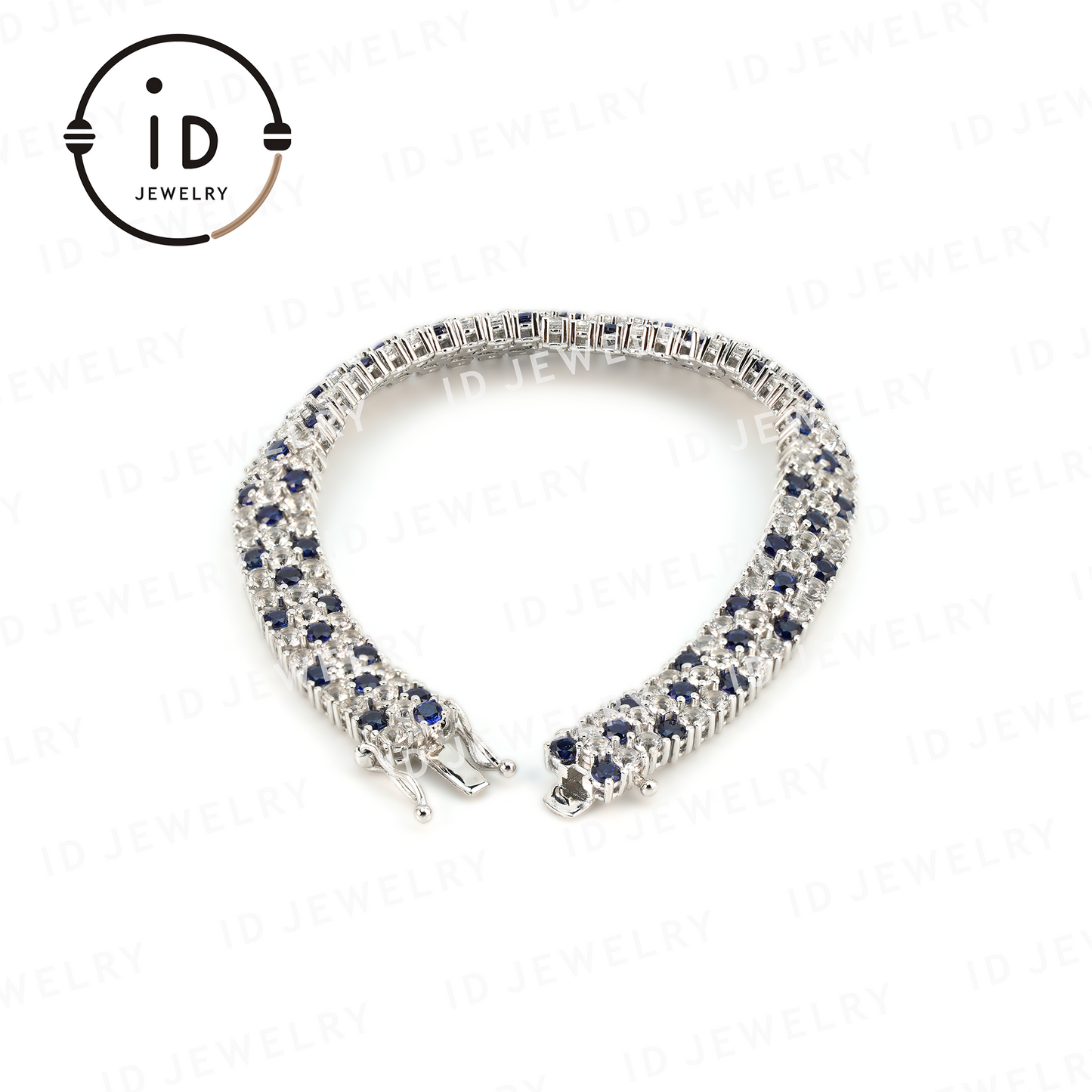Sapphire and Diamond Bracelet, Luxury Jewelry for Special Occasions, Elegant Gift for Women
