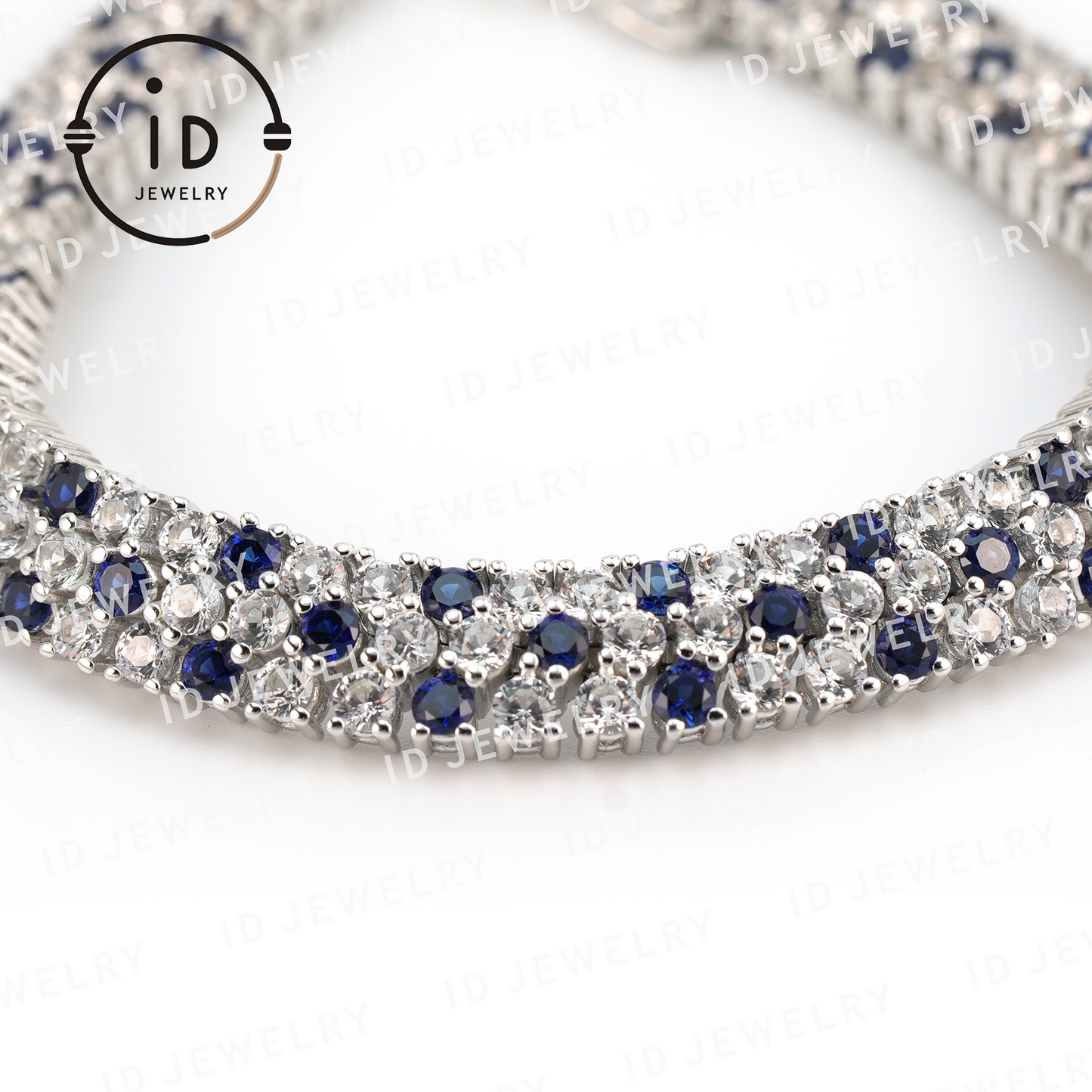 Sapphire and Diamond Bracelet, Luxury Jewelry for Special Occasions, Elegant Gift for Women