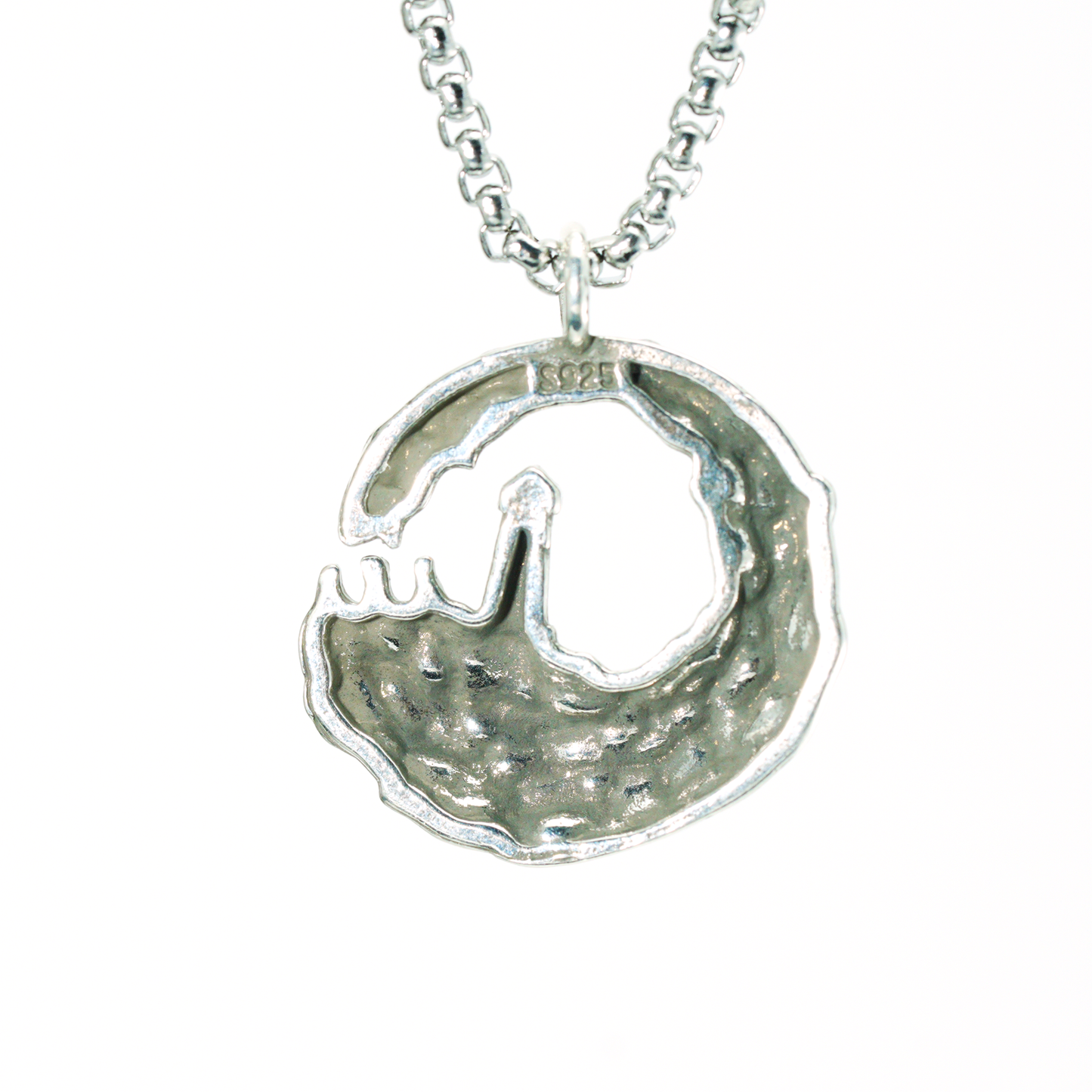 Lighthouse in Wave Pendant Necklace | Ocean Symbol Jewelry | Minimalist Nautical Unisex Accessory with Gold Accent