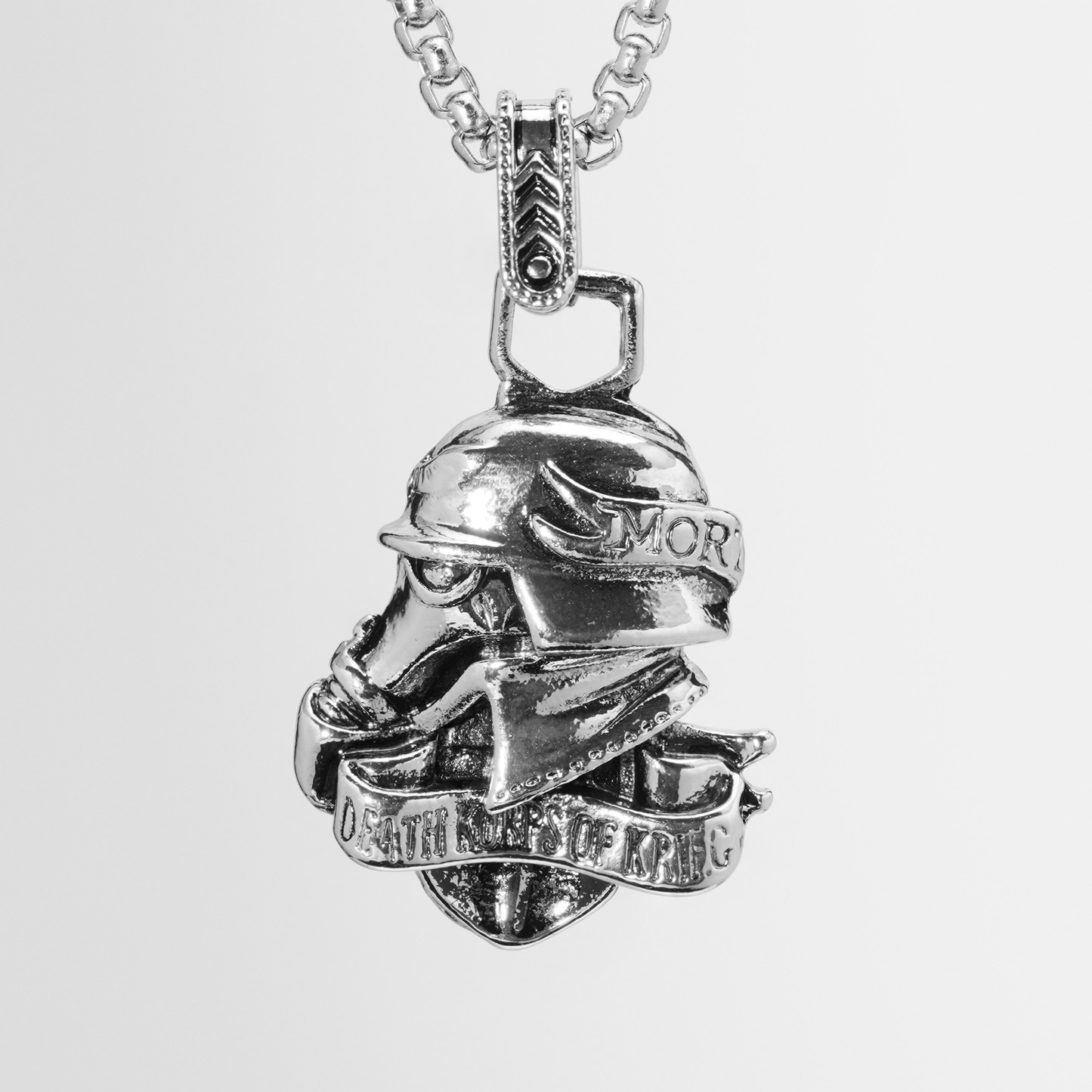 Taktische Helm-Krieger-Anhänger-Halskette | Gotisch geformter Schmuck | Unisex-Halskette im Militärstil für Sammler und Fans