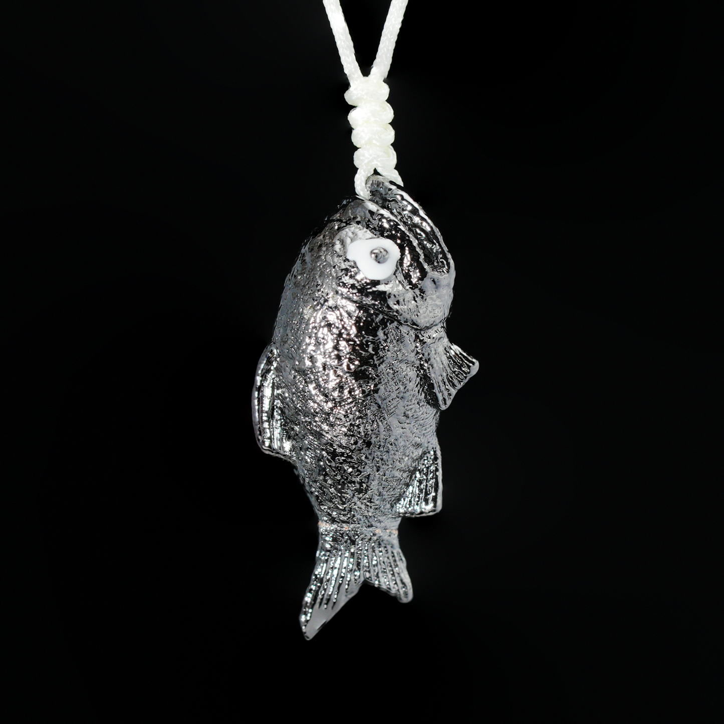 Lucky Fish Pendant Necklace – Whimsical Black Fish Charm, Cute Totem Jewelry Gift, Handmade Animal Amulet for Hope & Fortune