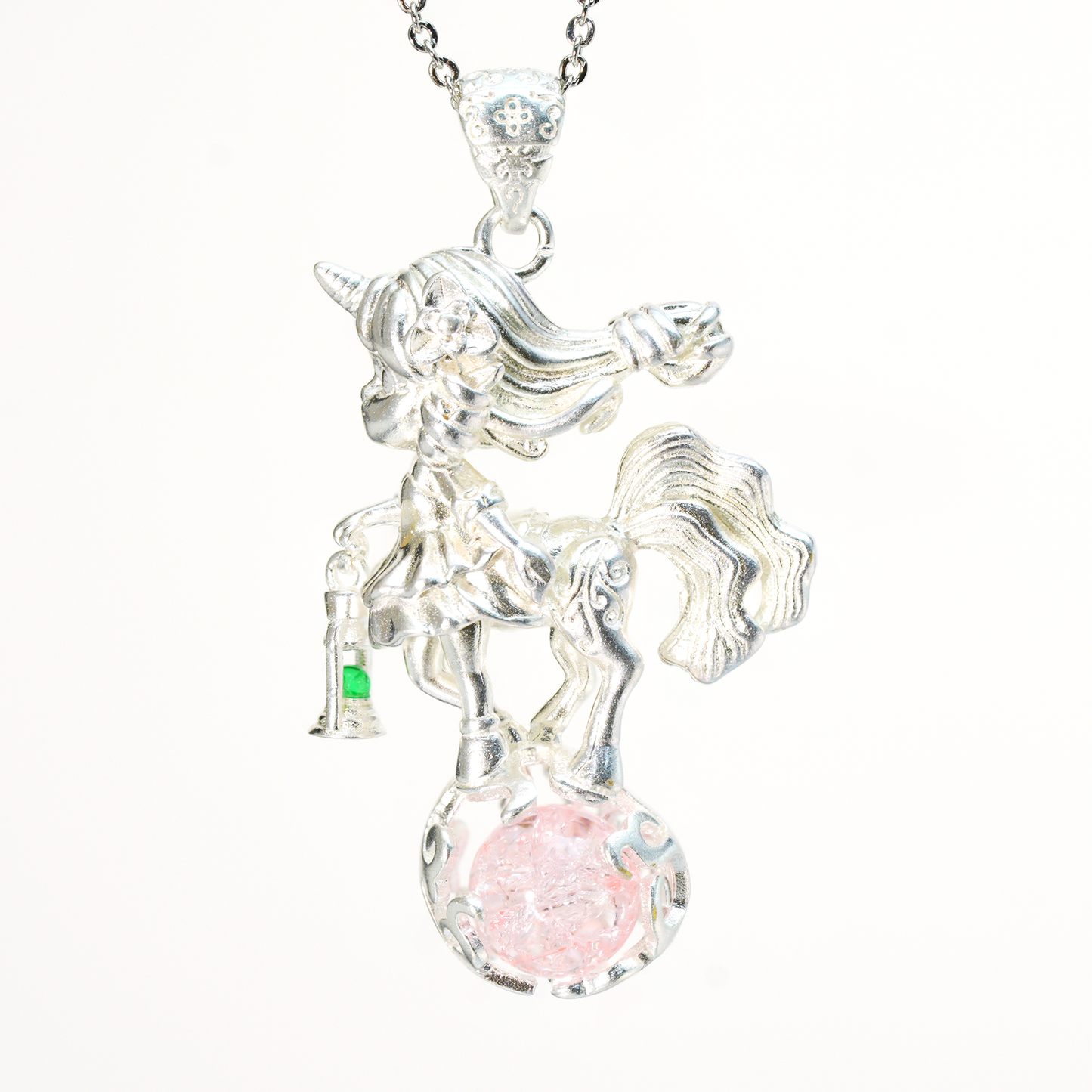 Magischer Einhorn-Mädchen-Anhänger – Süße Fantasy-Halskette für Frauen | Skurriler Fairycore-Schmuck für Träumer & Geschenk für Anime-Liebhaber