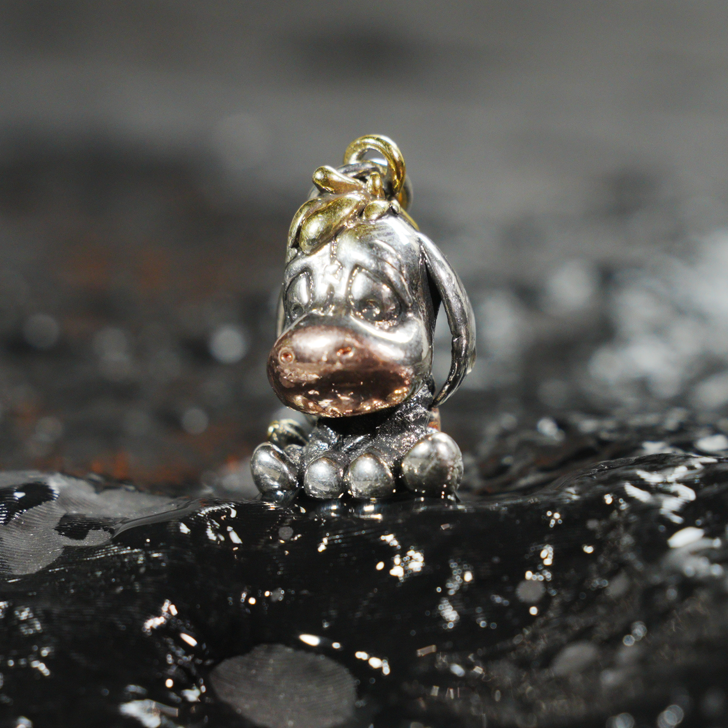 Hug-Ready Donkey Pendant – Cute Donkey Charm with Tricolor Metal Finish, Handmade Animal Jewelry of Joy & Companionship