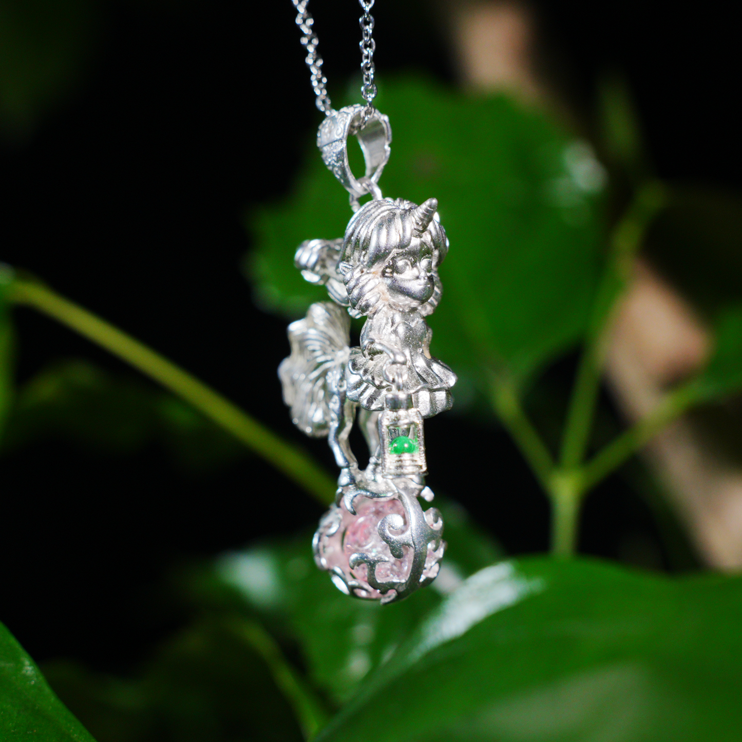 Magischer Einhorn-Mädchen-Anhänger – Süße Fantasy-Halskette für Frauen | Skurriler Fairycore-Schmuck für Träumer & Geschenk für Anime-Liebhaber
