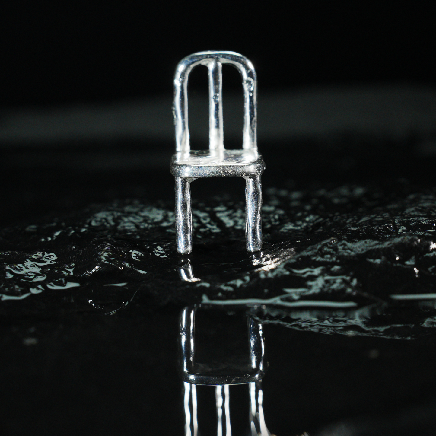 Asymmetrical Chair Pendant Necklace, Sculptural Art Jewelry, Handmade Modern Statement Piece