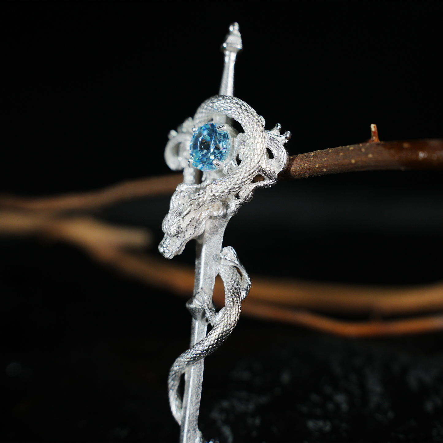 Drachenschwert-Stab-Anhänger | Fantasy-Magie-Halskette | Schmuck im gotischen Mittelalter-Stil für Cosplay und Geschenke