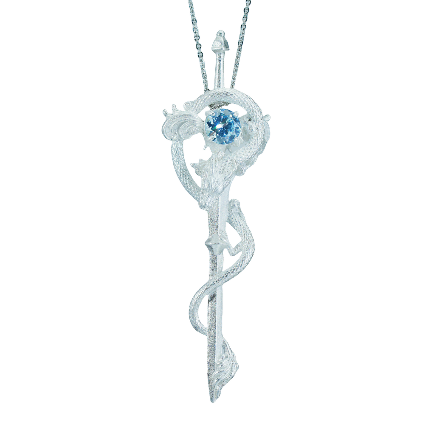 Drachenschwert-Stab-Anhänger | Fantasy-Magie-Halskette | Schmuck im gotischen Mittelalter-Stil für Cosplay und Geschenke