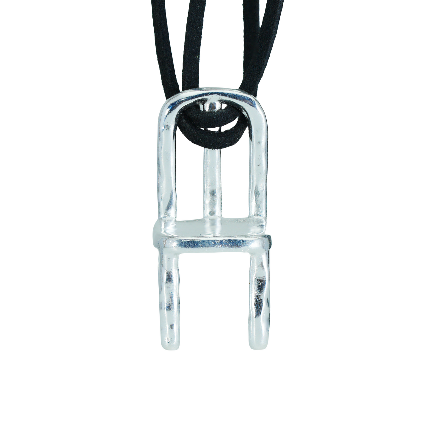 Asymmetrical Chair Pendant Necklace, Sculptural Art Jewelry, Handmade Modern Statement Piece