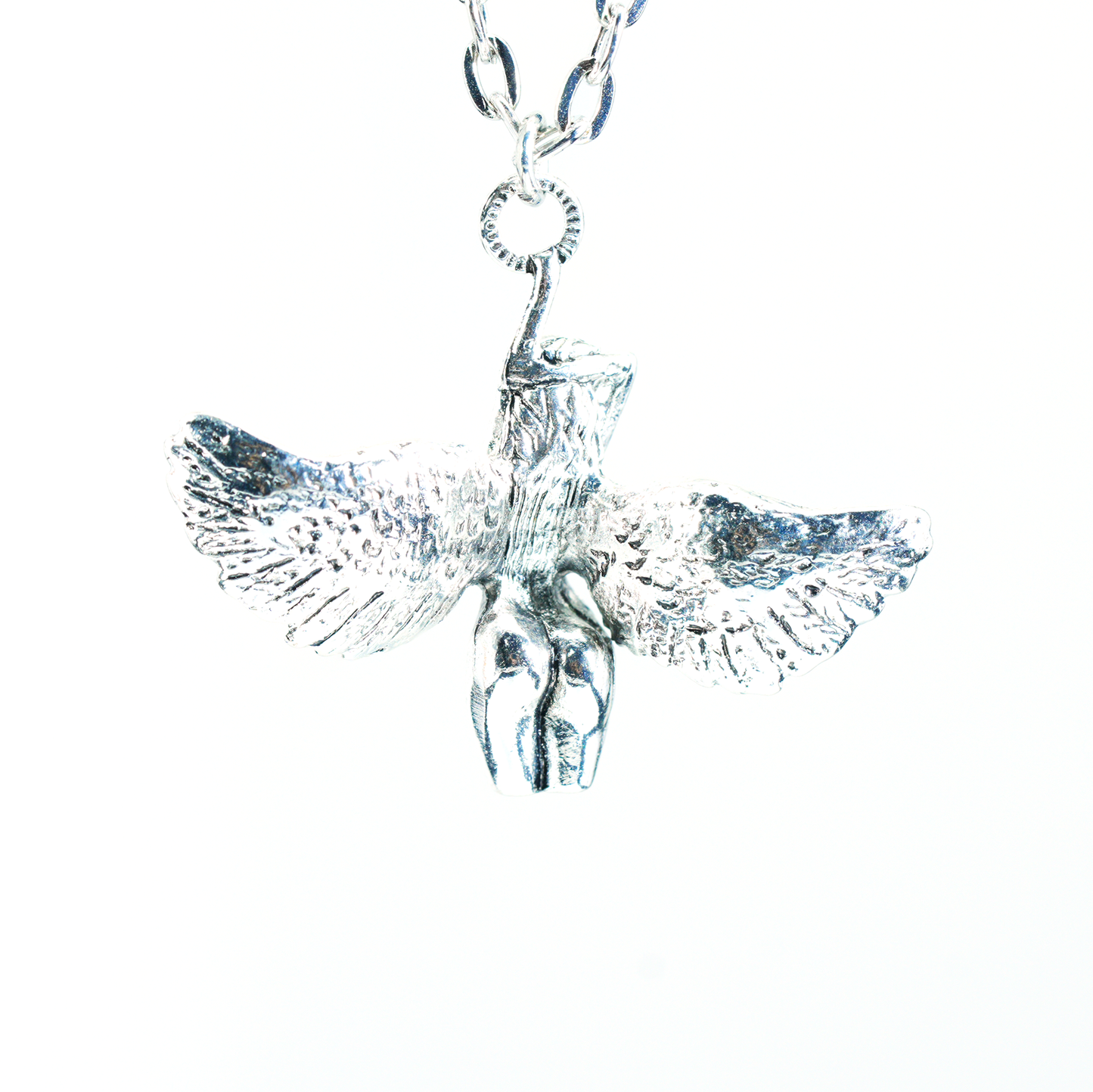 Flying Wing Goddess Pendant Necklace – Feminine Power Sculpture, Retro Style, Statement Jewelry for Women