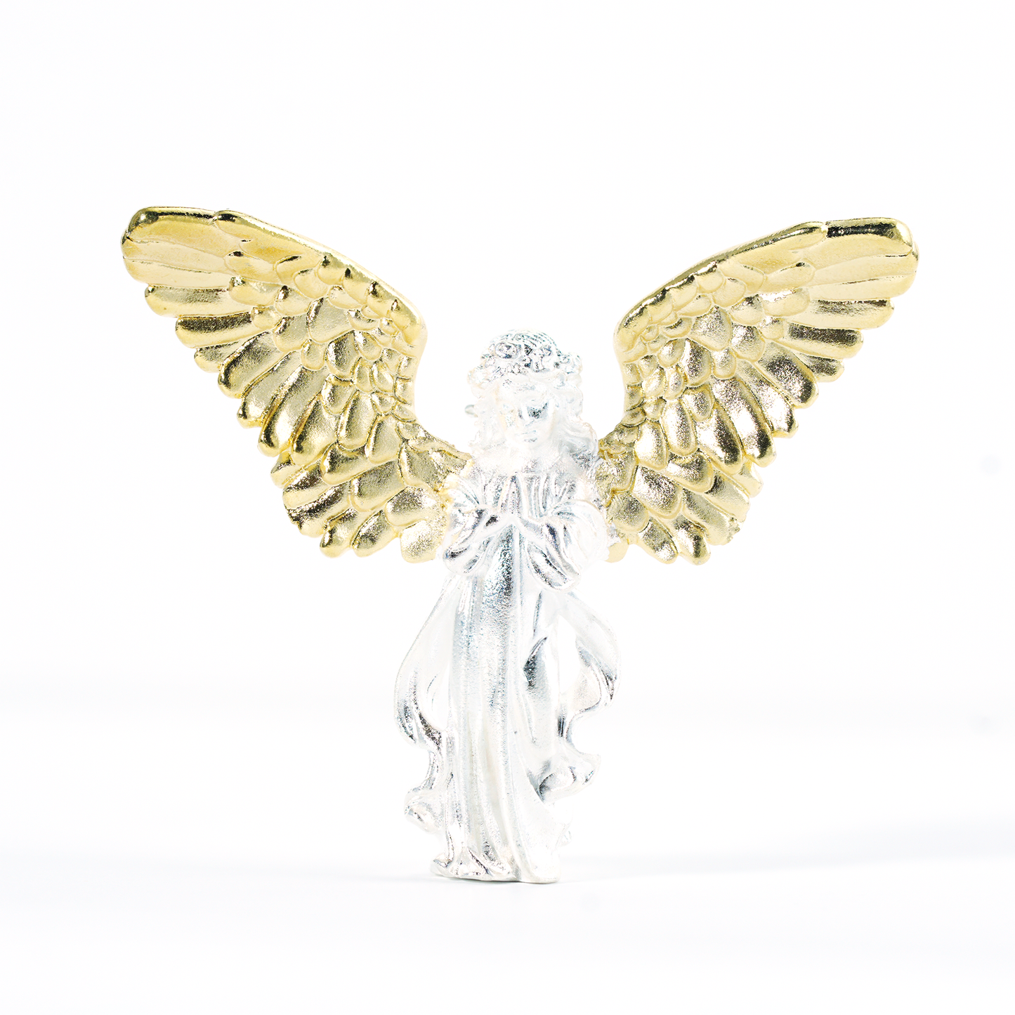 Schutzengel-Brosche | Religiöse Relief-Anstecknadel | Spiritueller Heilungsschmuck | Segensgeschenk im Vintage-Stil