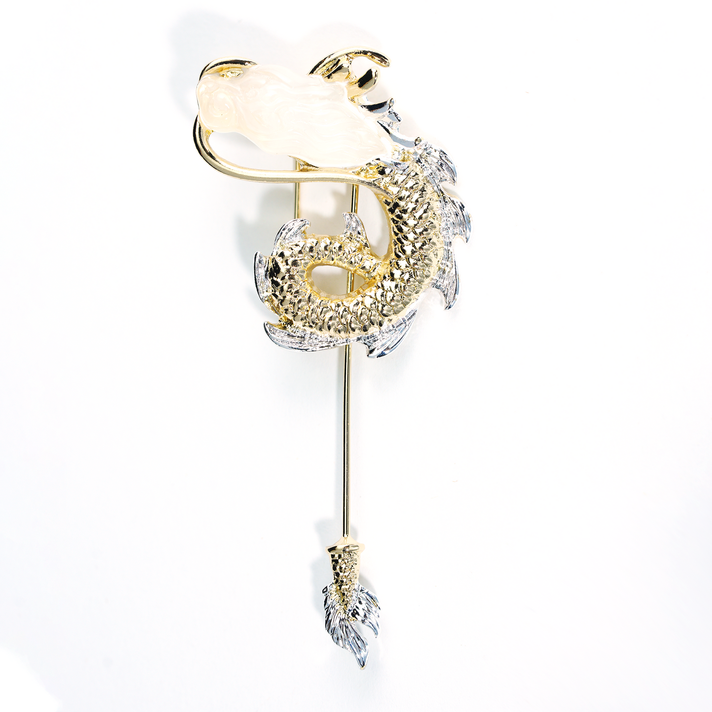 Dragon Brooch Pin for Men | Mythical Eastern Symbol Pin | Elegant Suit Lapel Jewelry Gift