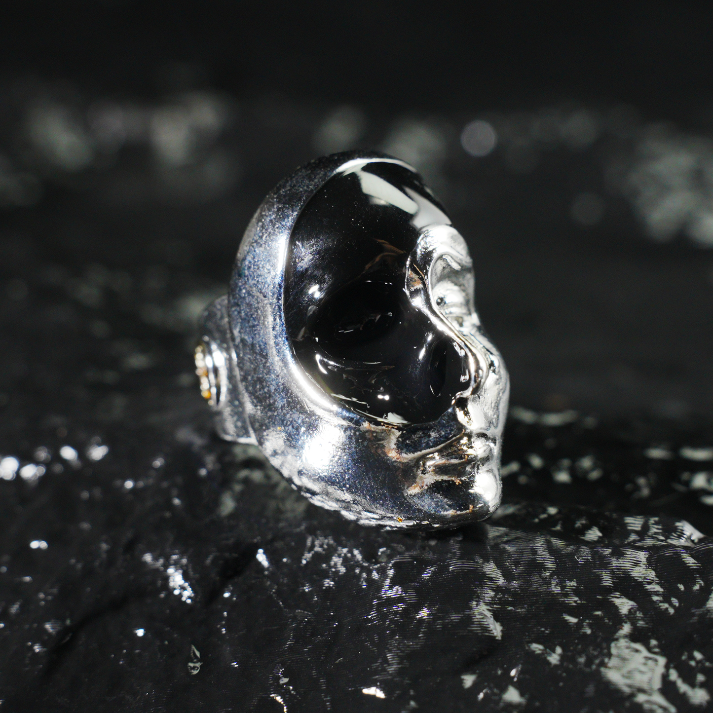 Half Mask Drama Ring | Emotional Face Sculpture Jewelry | Gothic Statement Ring