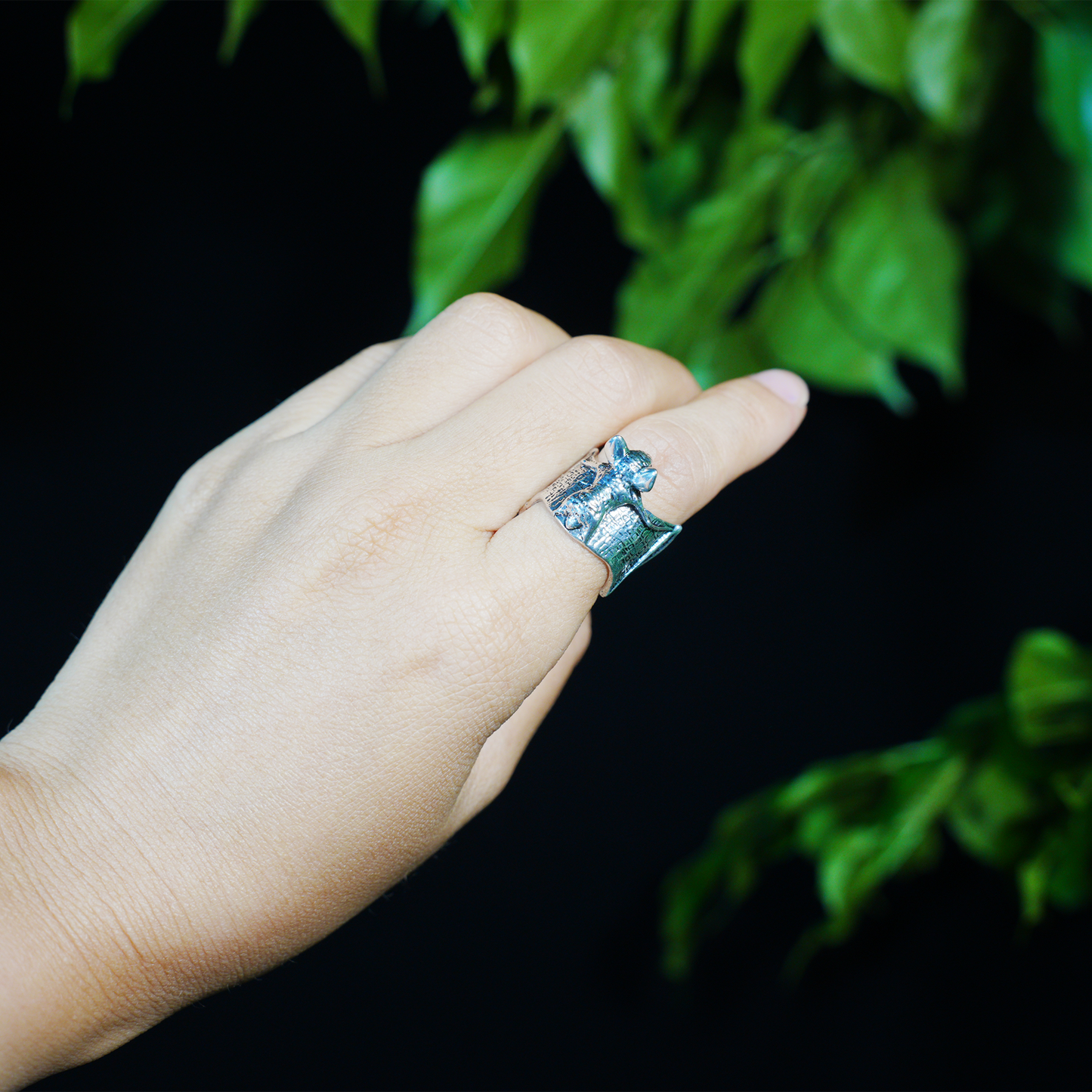 gothic bat ring, symbolic protection accessory, handcrafted statement ring for night spirits