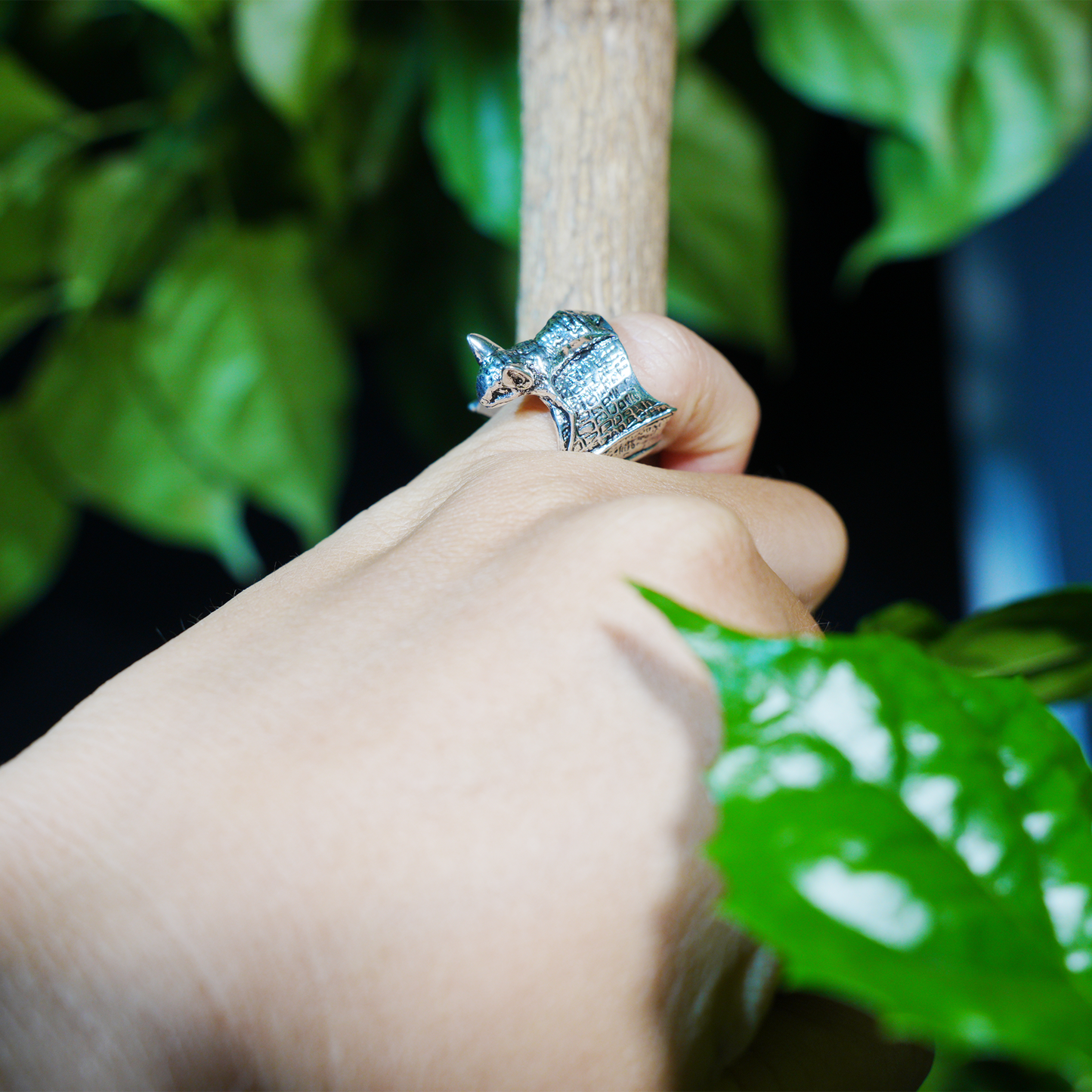 gothic bat ring, symbolic protection accessory, handcrafted statement ring for night spirits