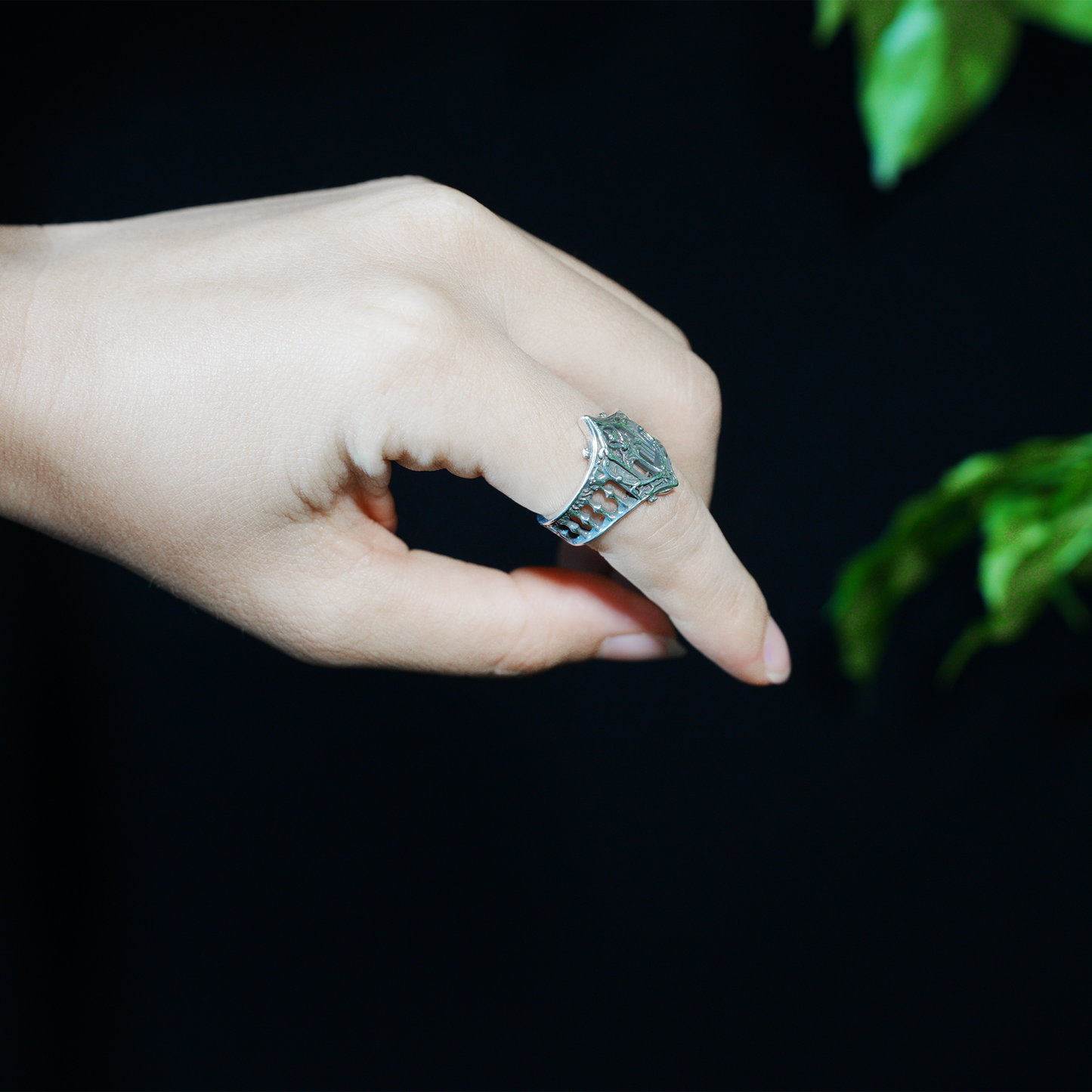 Gothic Cathedral Ring | Vintage Gothic Architecture Ring | Arched Church Design | Handmade Dark Style Jewelry