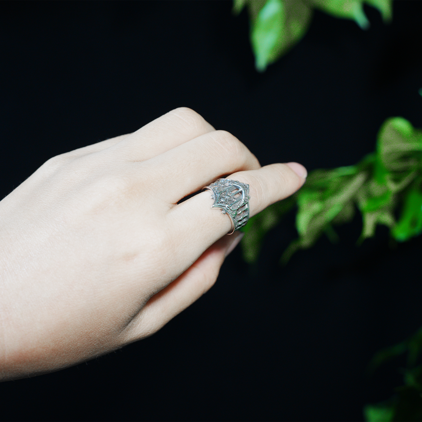 Gothic Cathedral Ring | Vintage Gothic Architecture Ring | Arched Church Design | Handmade Dark Style Jewelry