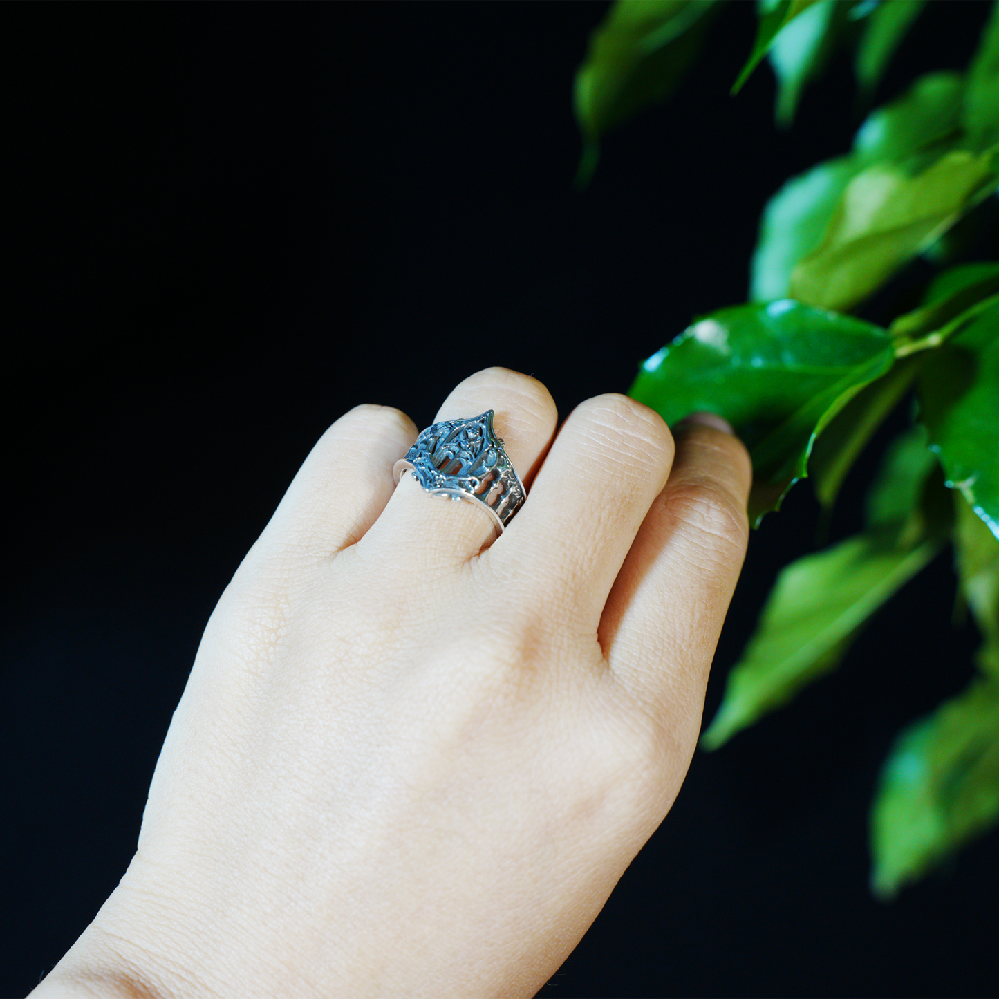 Gothic Cathedral Ring | Vintage Gothic Architecture Ring | Arched Church Design | Handmade Dark Style Jewelry