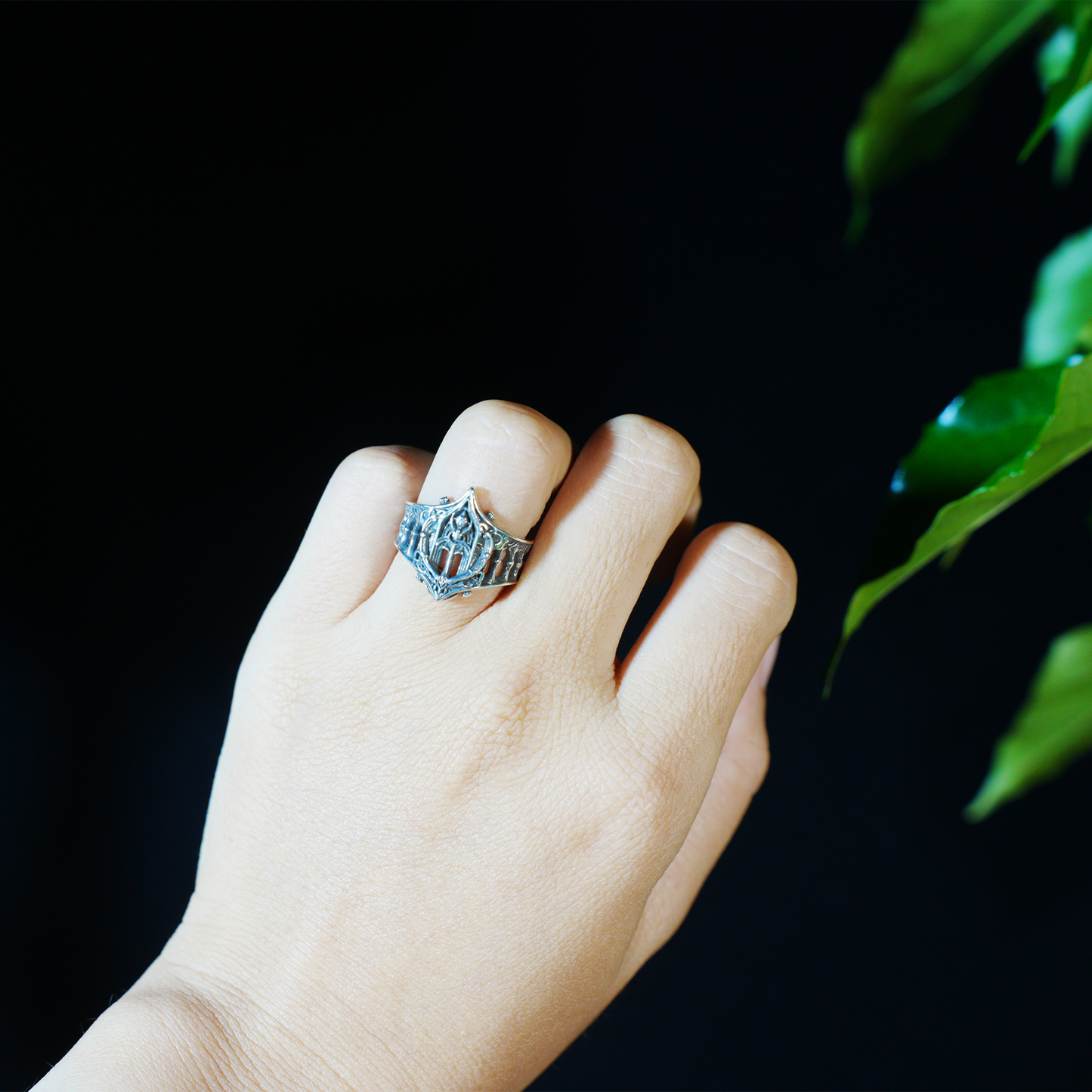 Gothic Cathedral Ring | Vintage Gothic Architecture Ring | Arched Church Design | Handmade Dark Style Jewelry