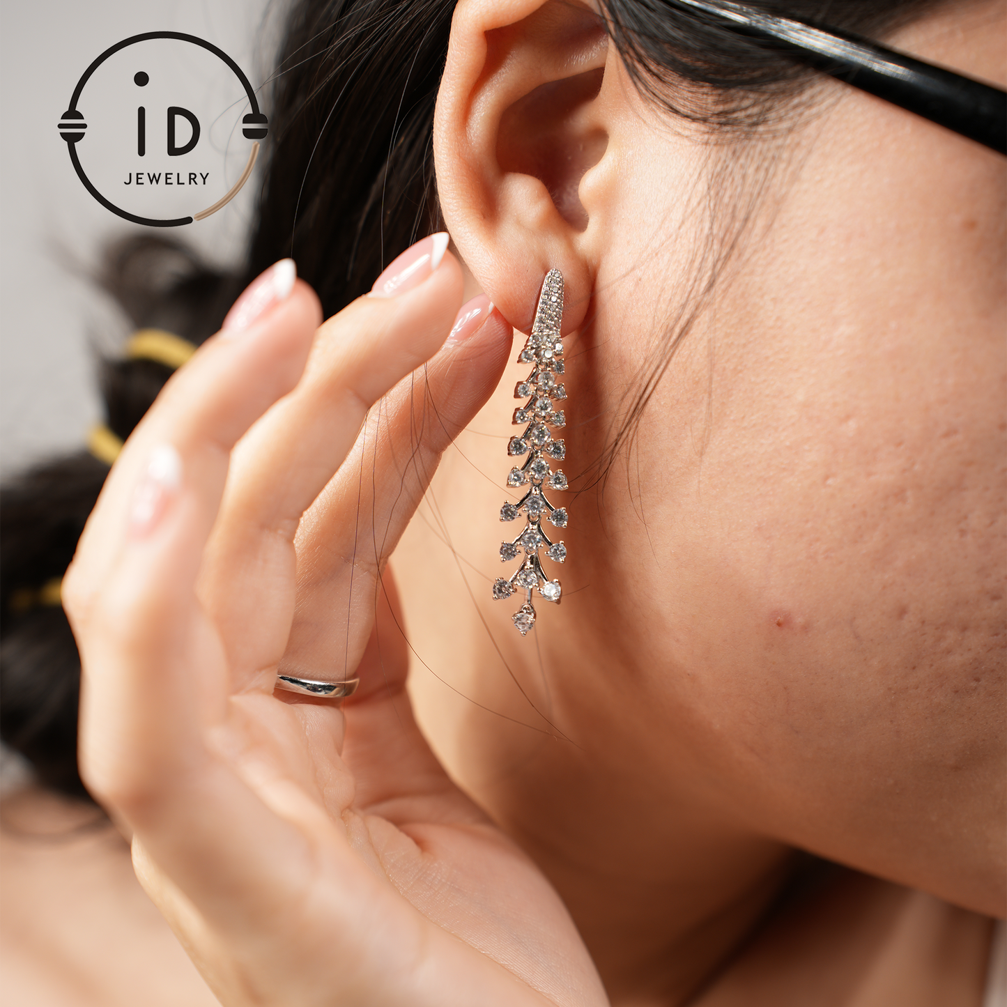 Tree-Shaped Zirconia Earrings, 925 Sterling Silver Jewelry for Weddings or Special Occasions