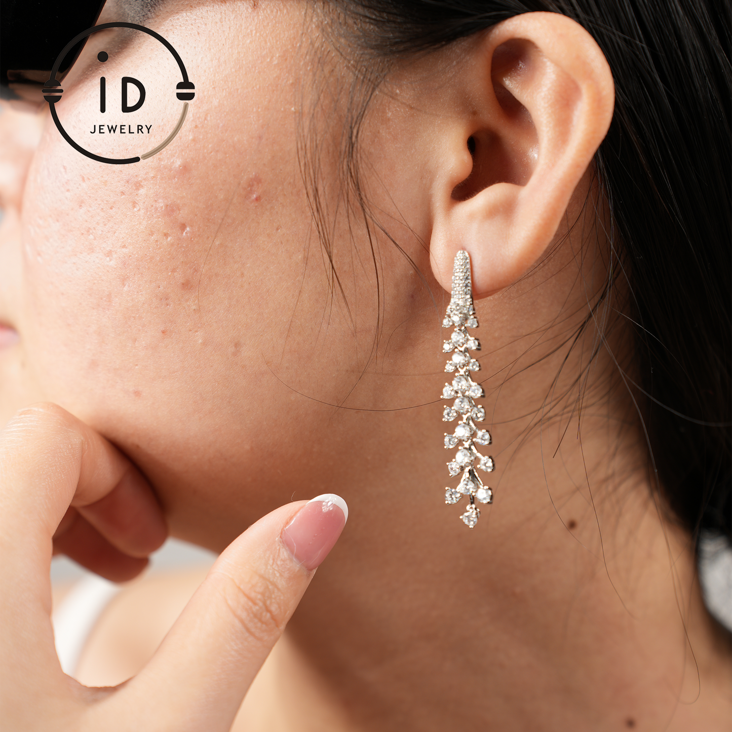 Tree-Shaped Zirconia Earrings, 925 Sterling Silver Jewelry for Weddings or Special Occasions