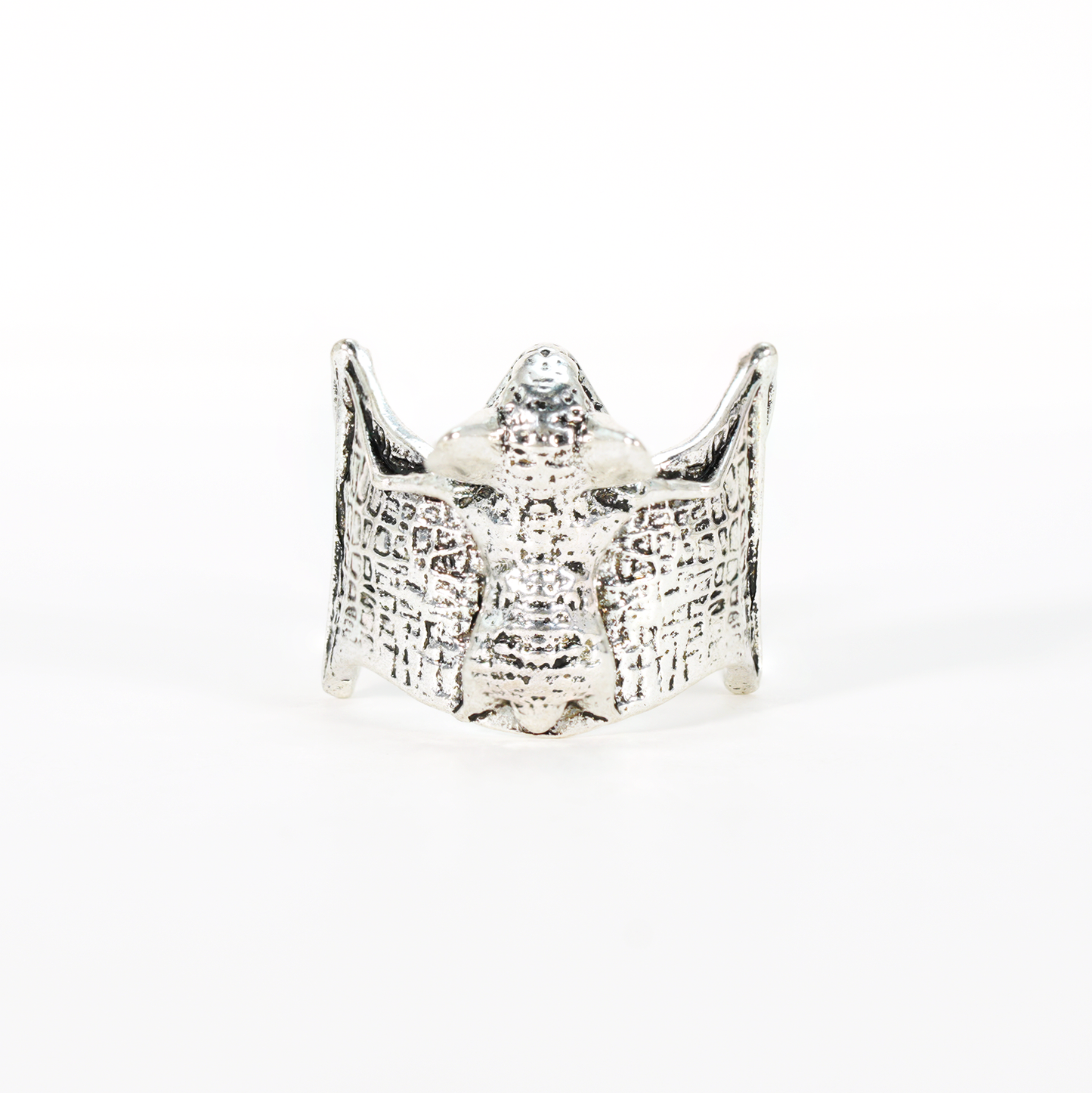 gothic bat ring, symbolic protection accessory, handcrafted statement ring for night spirits