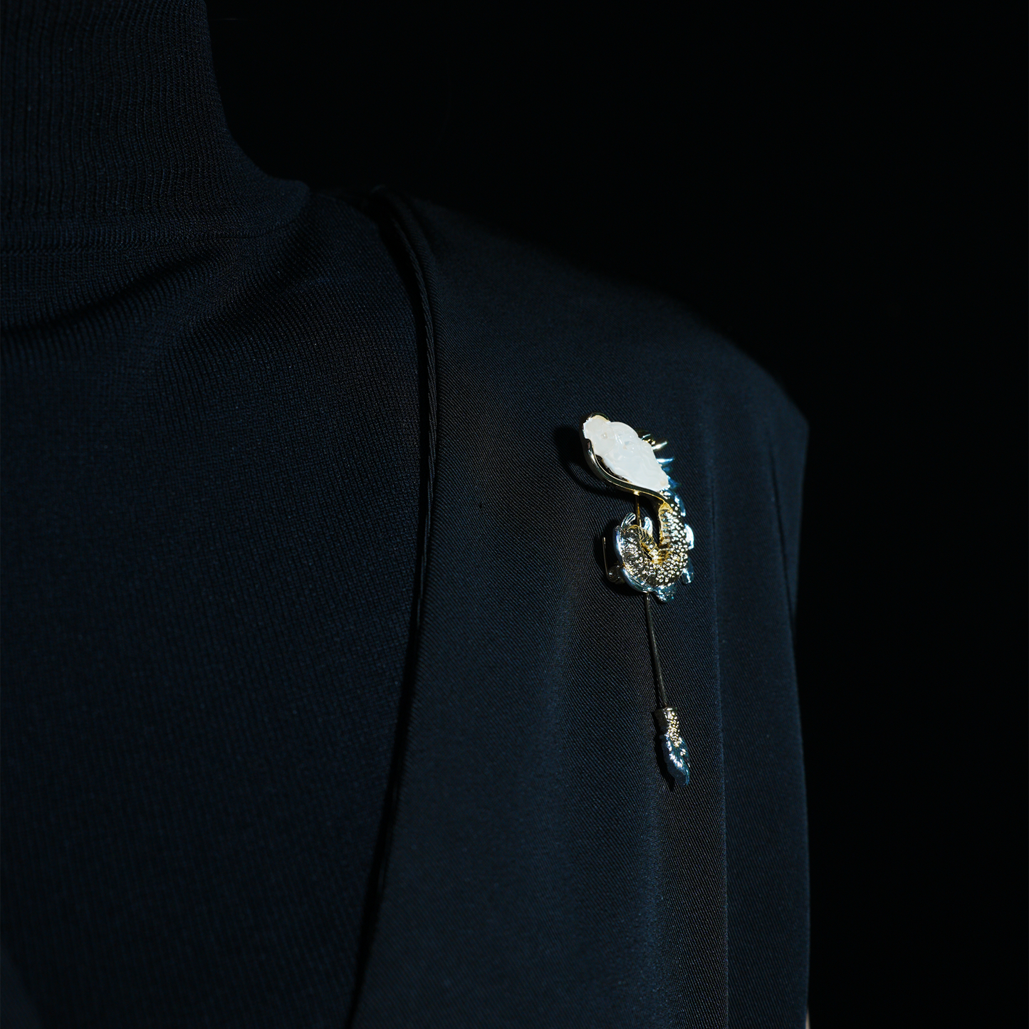 Dragon Brooch Pin for Men | Mythical Eastern Symbol Pin | Elegant Suit Lapel Jewelry Gift