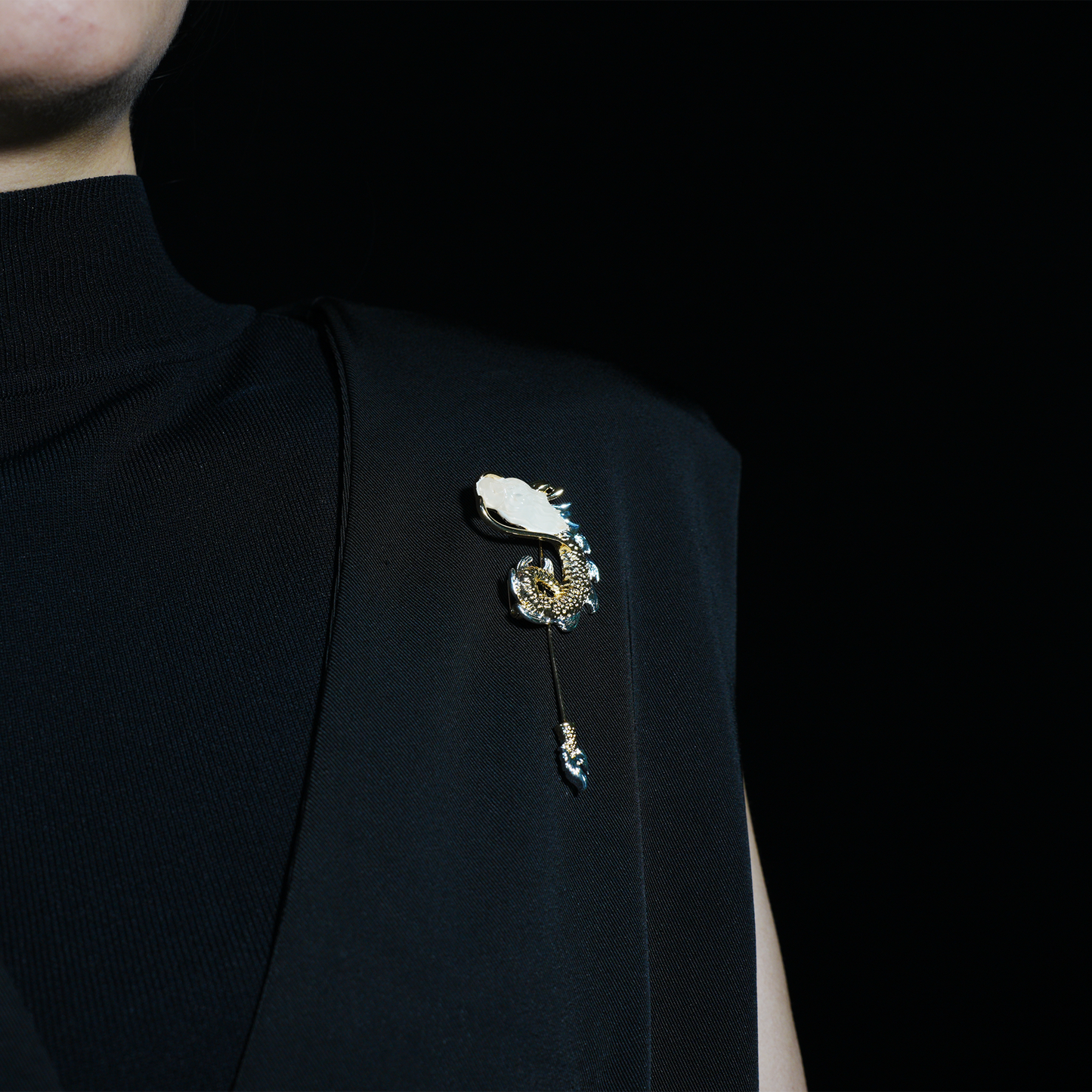 Dragon Brooch Pin for Men | Mythical Eastern Symbol Pin | Elegant Suit Lapel Jewelry Gift