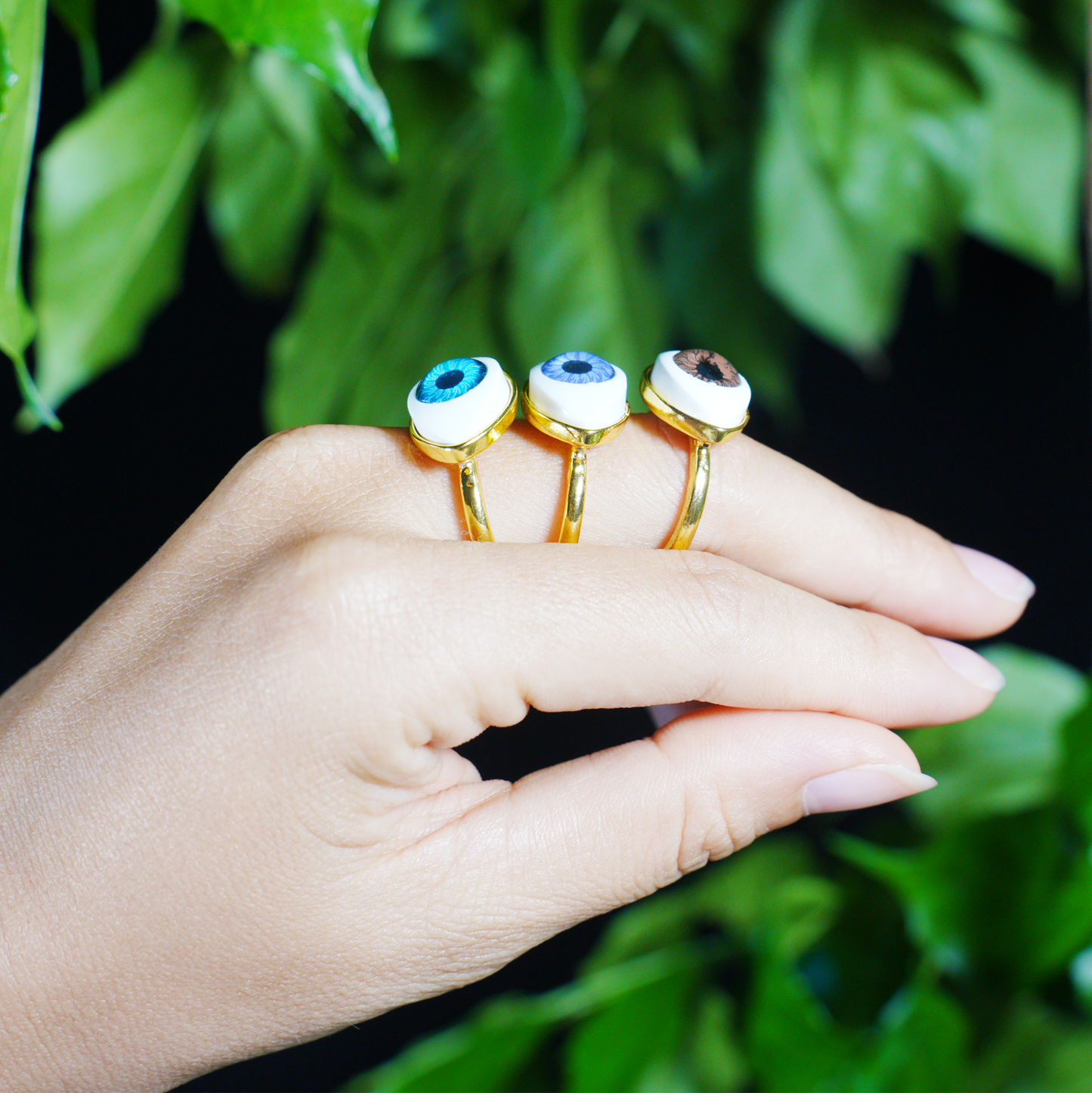 Gothic Evil Eye Statement Jewelry, Unisex Ring for Protection and Insight