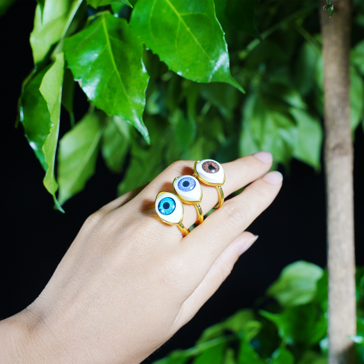 Gothic Evil Eye Statement Jewelry, Unisex Ring for Protection and Insight