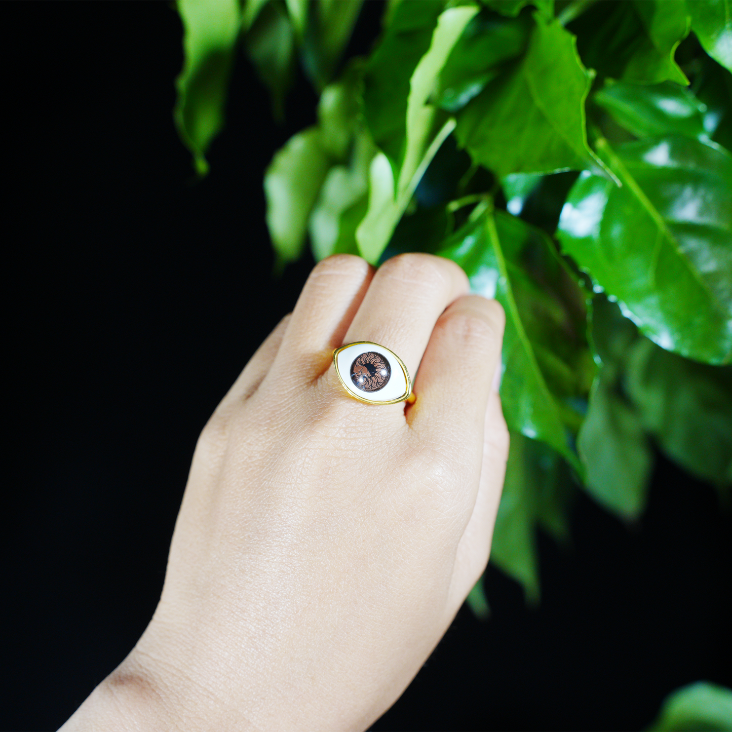 Gothic Evil Eye Statement Jewelry, Unisex Ring for Protection and Insight