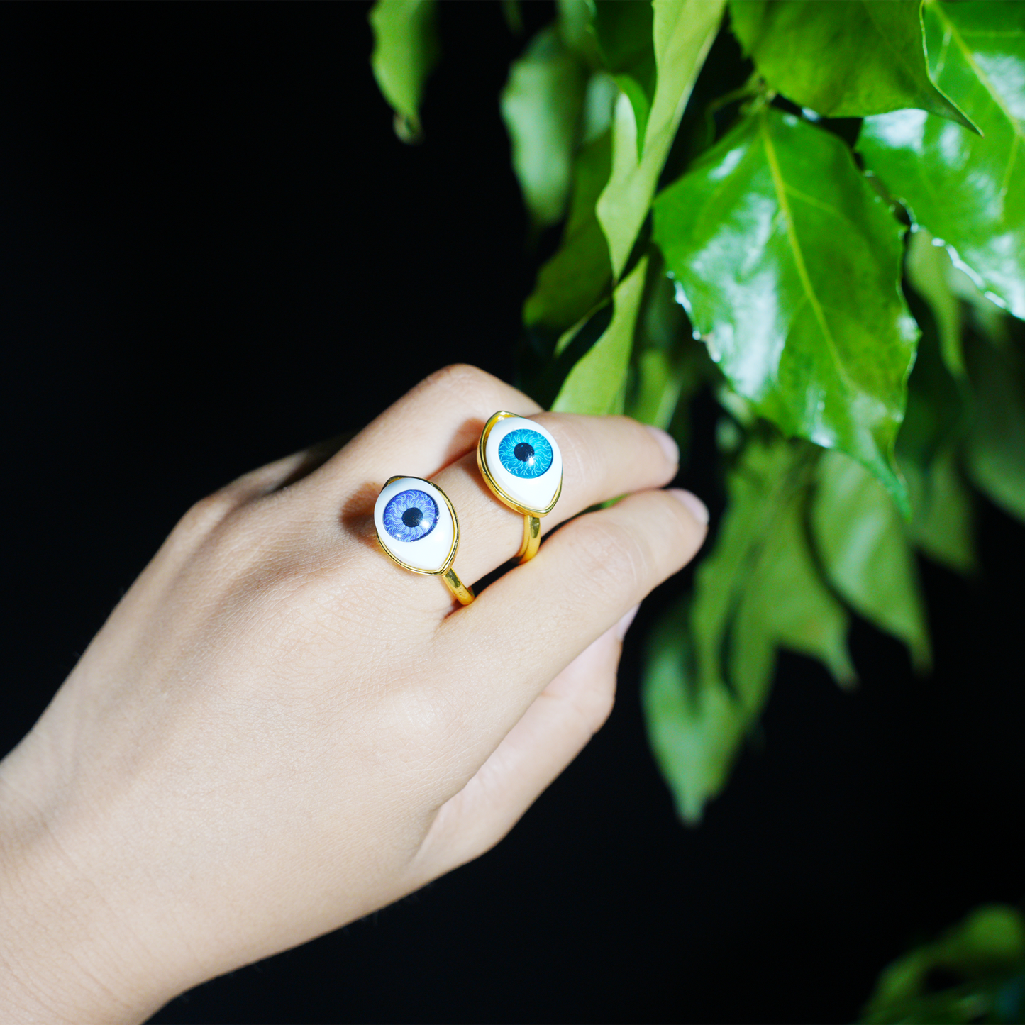 Gothic Evil Eye Statement Jewelry, Unisex Ring for Protection and Insight