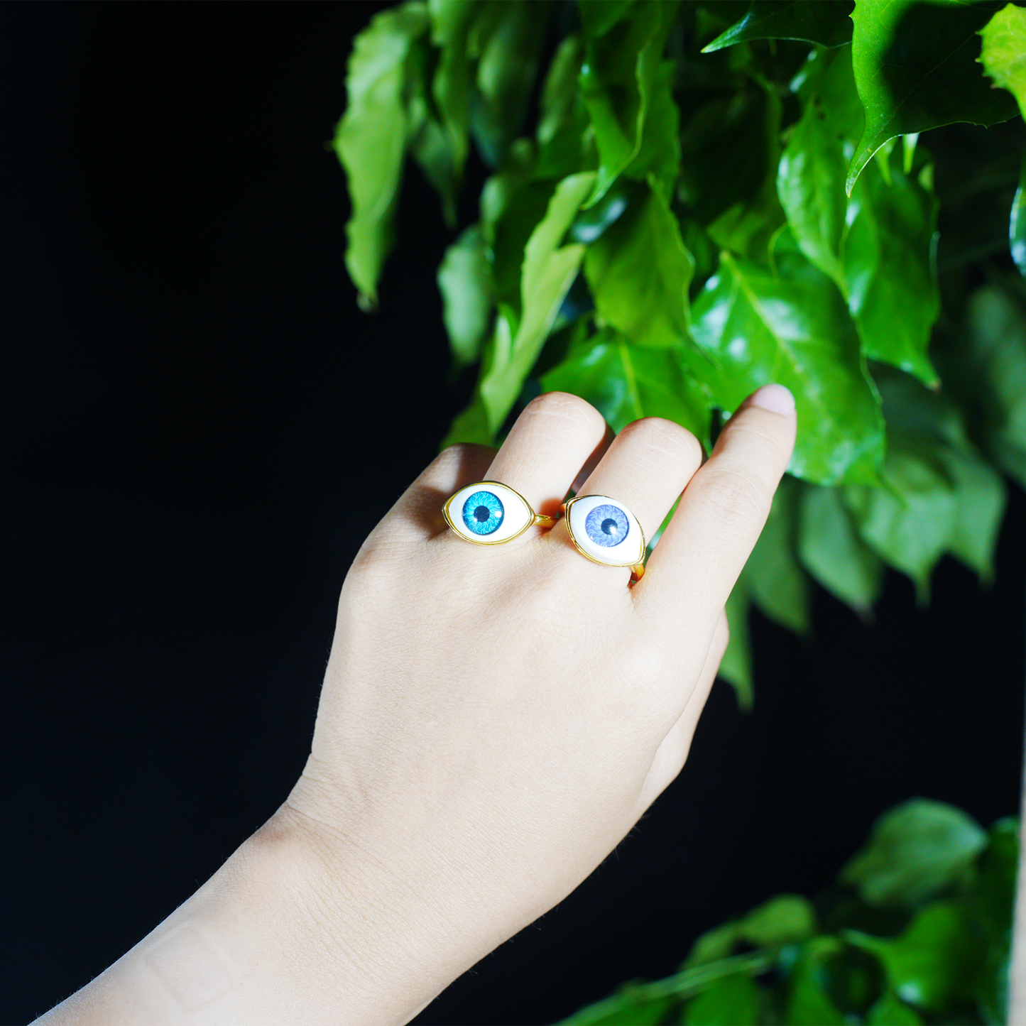 Gothic Evil Eye Statement Jewelry, Unisex Ring for Protection and Insight