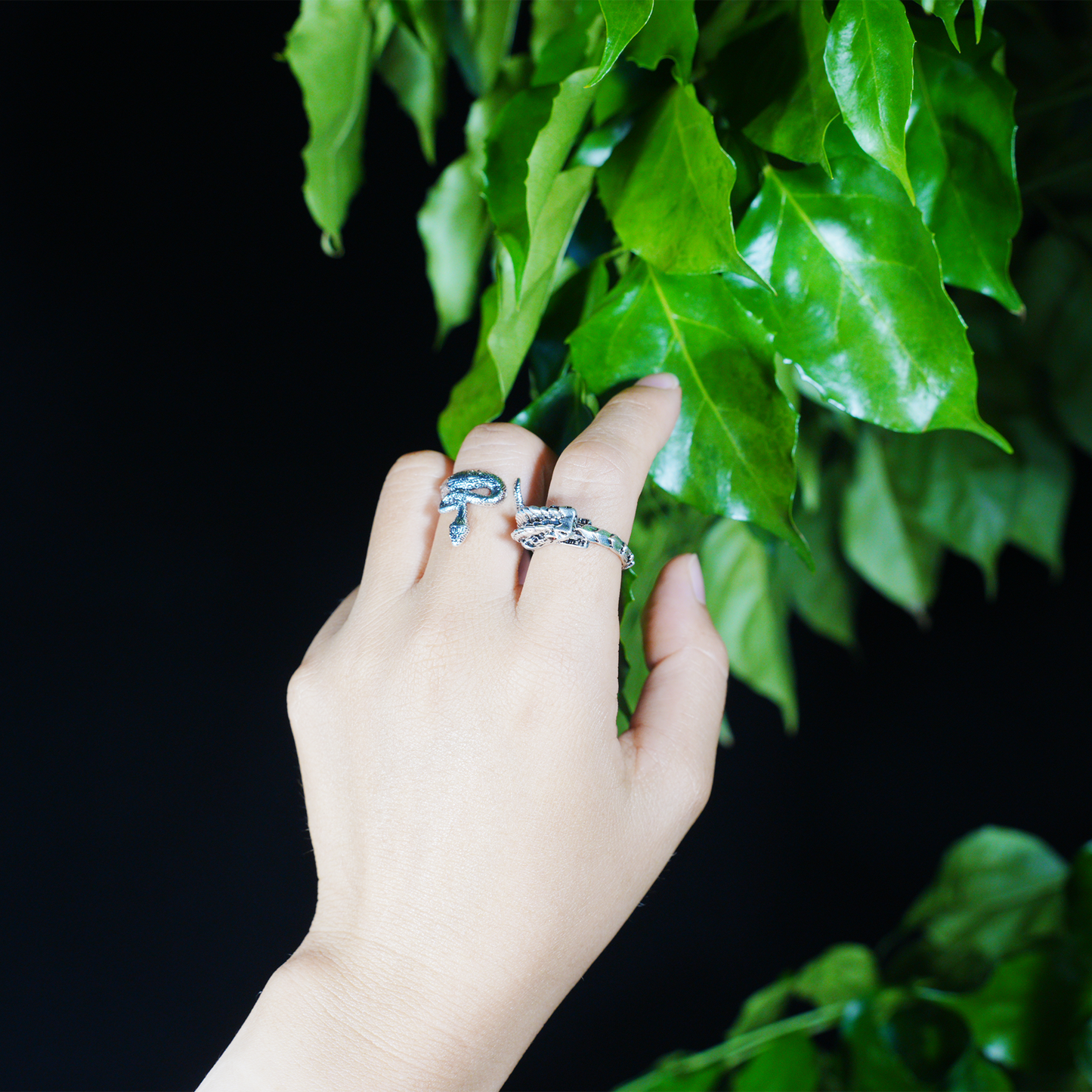 Dragon Ouroboros Ring, Snake Totem Ring, Gothic Ouroboros Band for Protection and Eternity