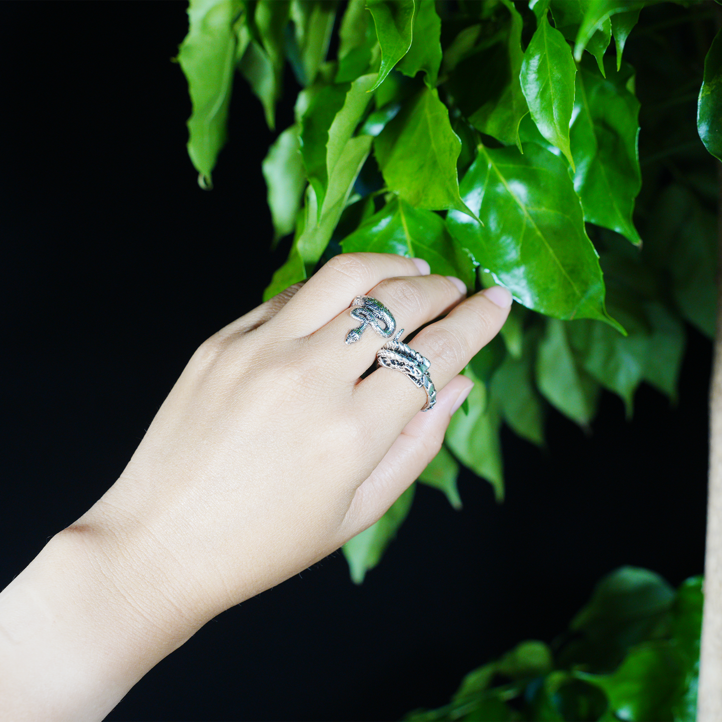 Dragon Ouroboros Ring, Snake Totem Ring, Gothic Ouroboros Band for Protection and Eternity