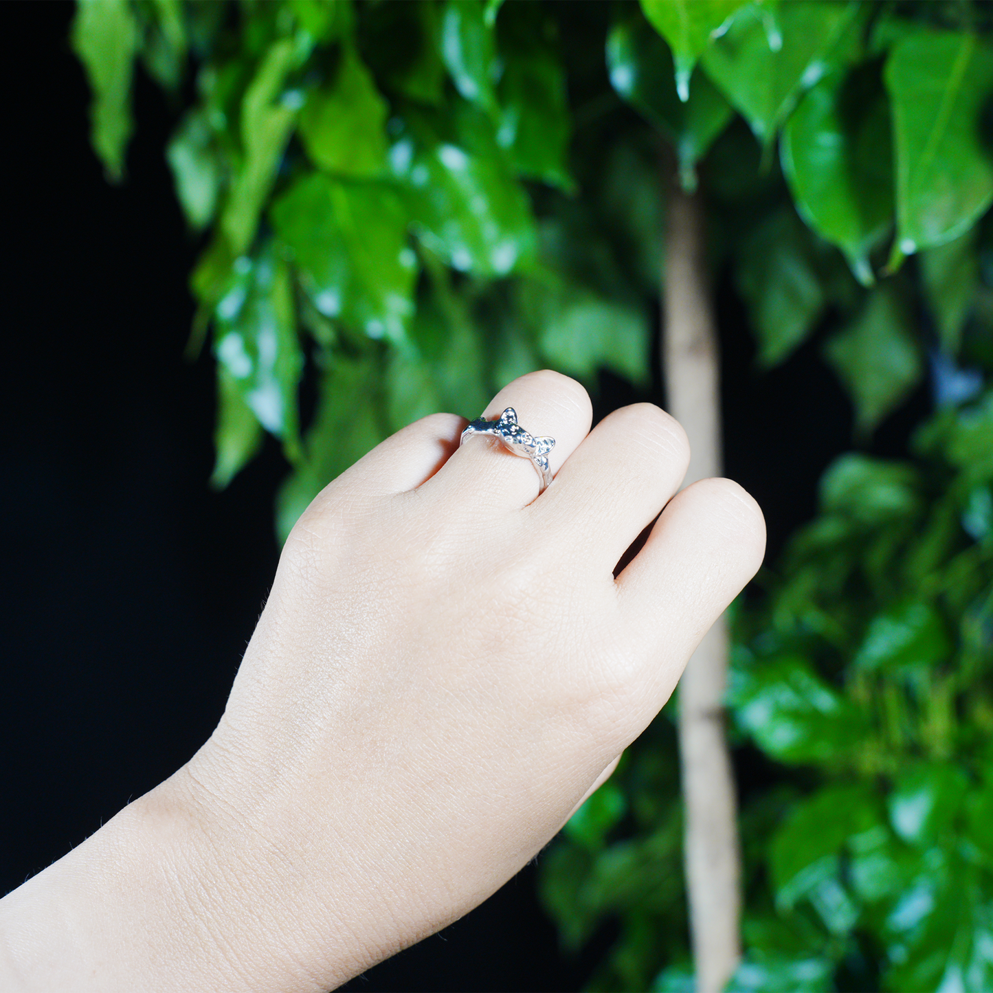 Süßer Katzenkopf Ring, Geschnitzter Tier Totem Schmuck, Emotionales Begleiter Geschenk, Unisex Handgefertigter Tier Ring