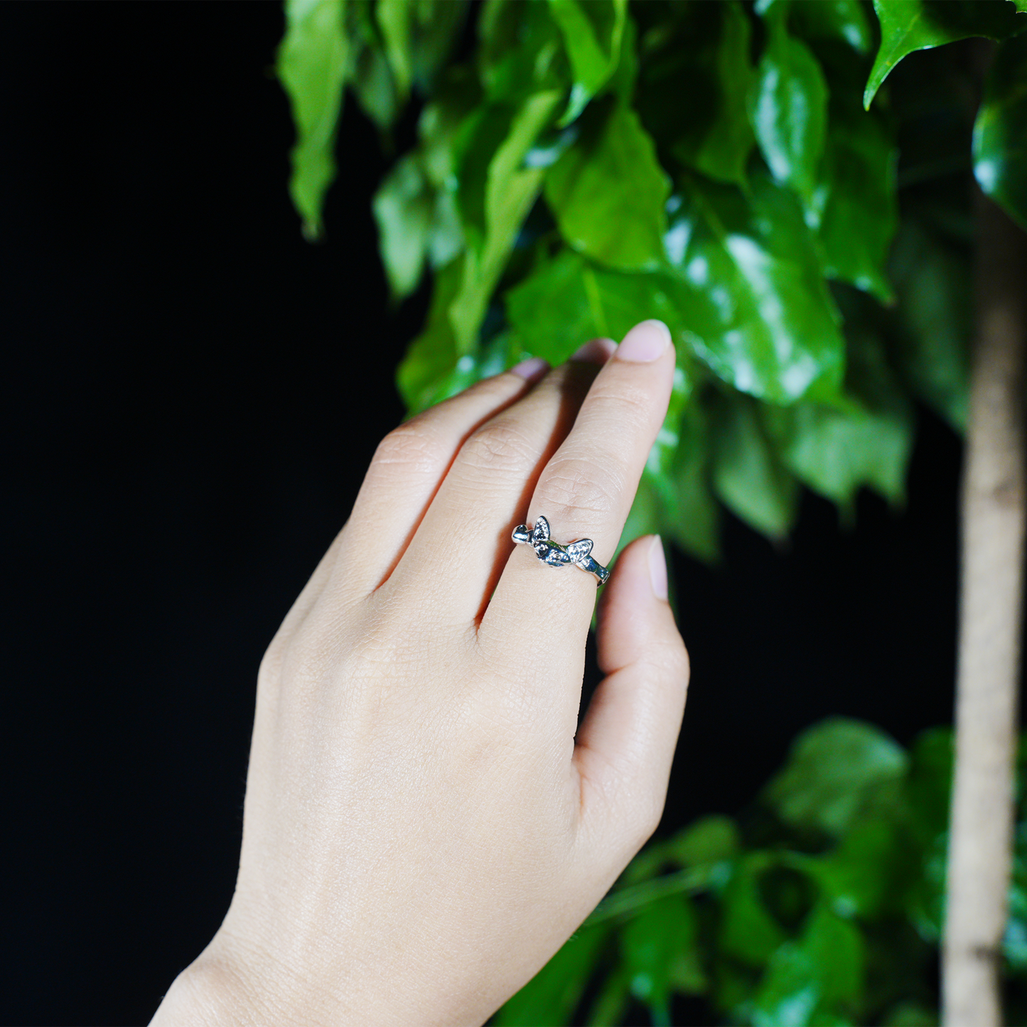 Süßer Katzenkopf Ring, Geschnitzter Tier Totem Schmuck, Emotionales Begleiter Geschenk, Unisex Handgefertigter Tier Ring