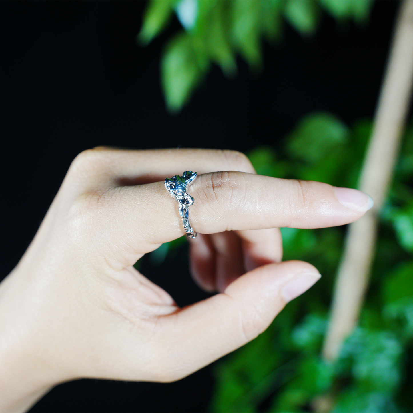 Süßer Katzenkopf Ring, Geschnitzter Tier Totem Schmuck, Emotionales Begleiter Geschenk, Unisex Handgefertigter Tier Ring