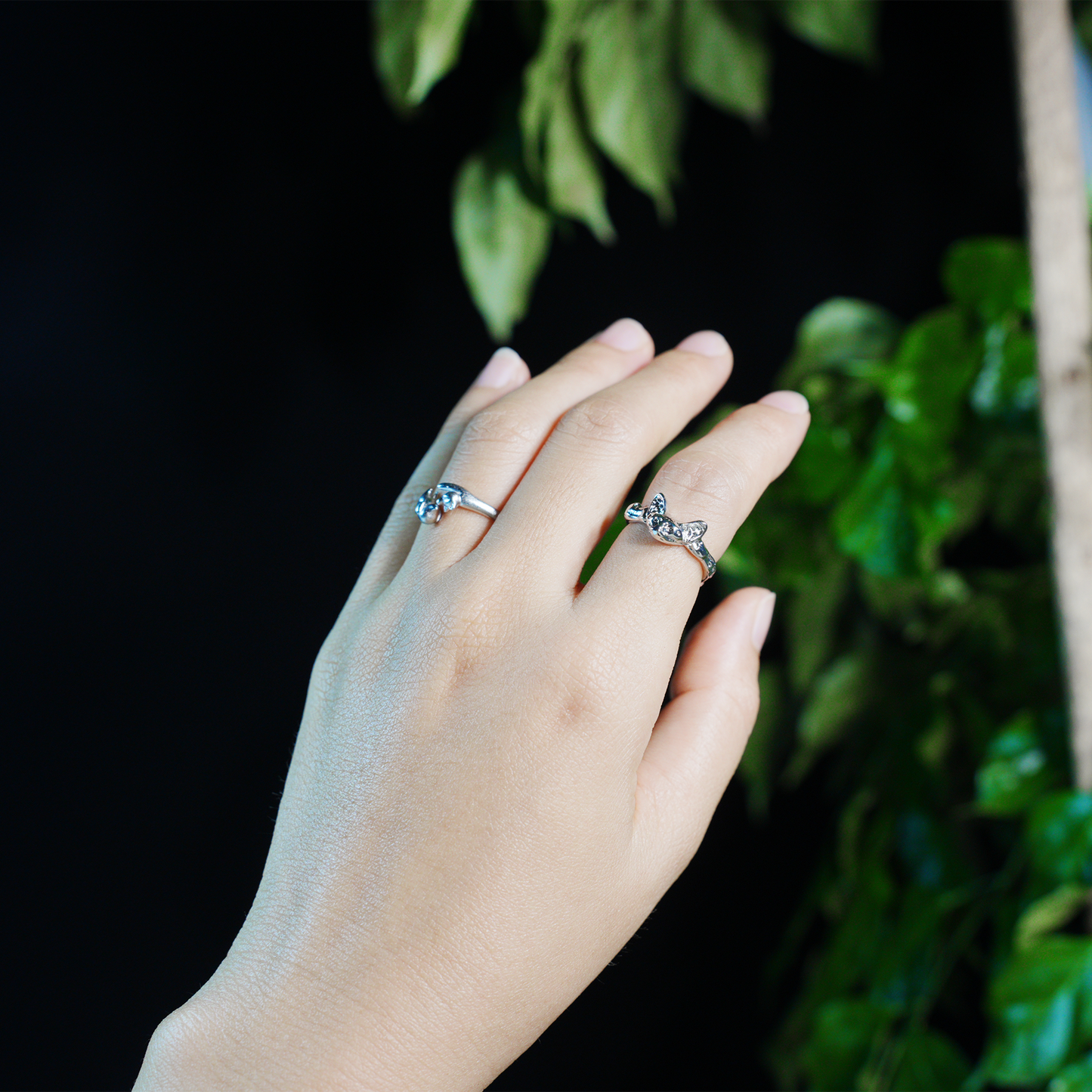 Süßer Katzenkopf Ring, Geschnitzter Tier Totem Schmuck, Emotionales Begleiter Geschenk, Unisex Handgefertigter Tier Ring