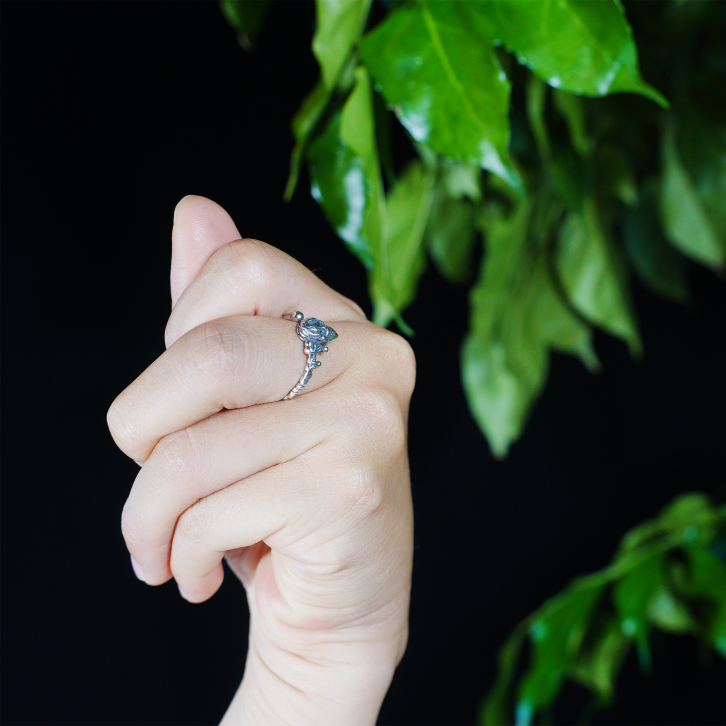 Mystic Elder Totem Ring with Artisan Carving, Unique Gothic Open Design Ring for Men and Women